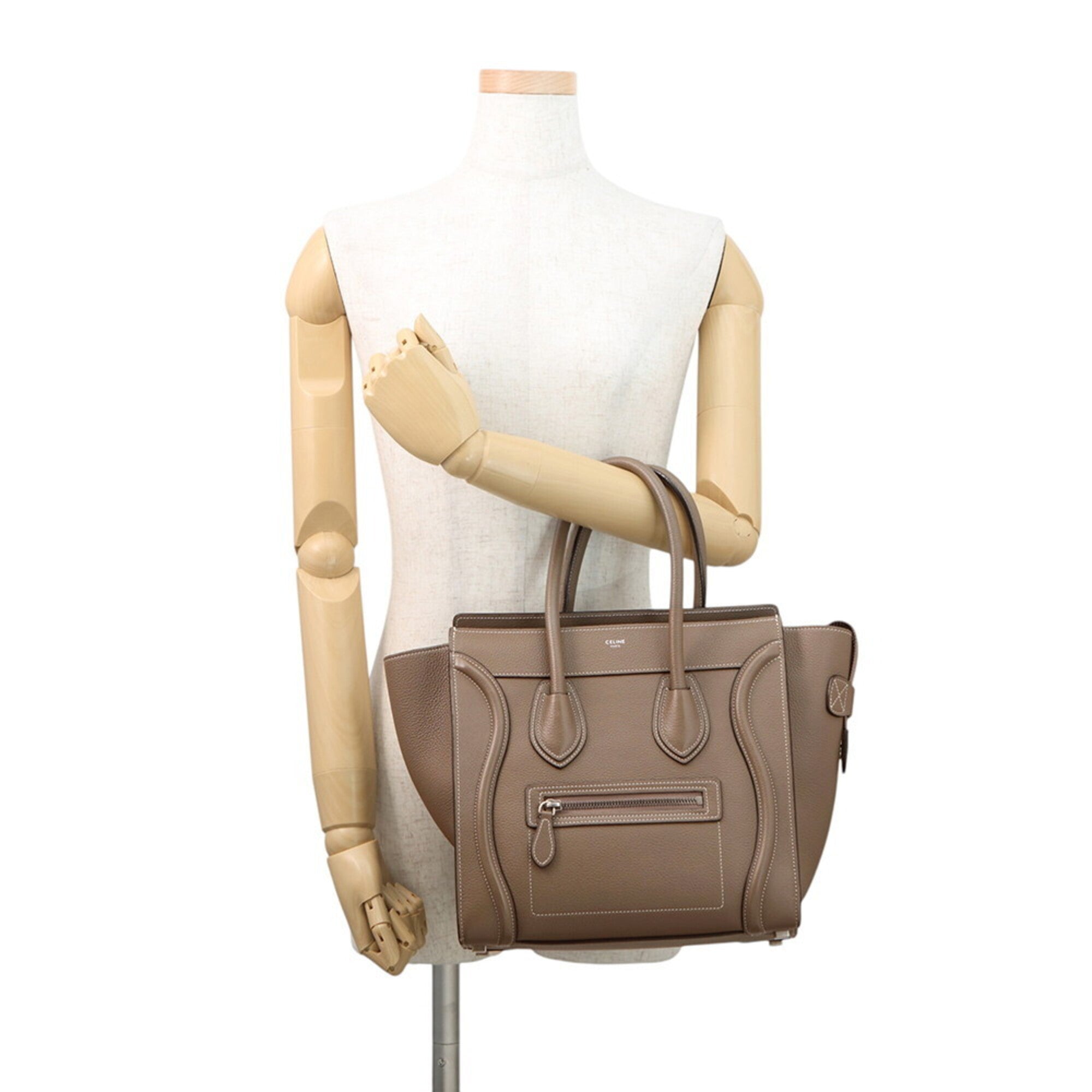 Celine Grayish Leather Handbag (Pre-Owned)