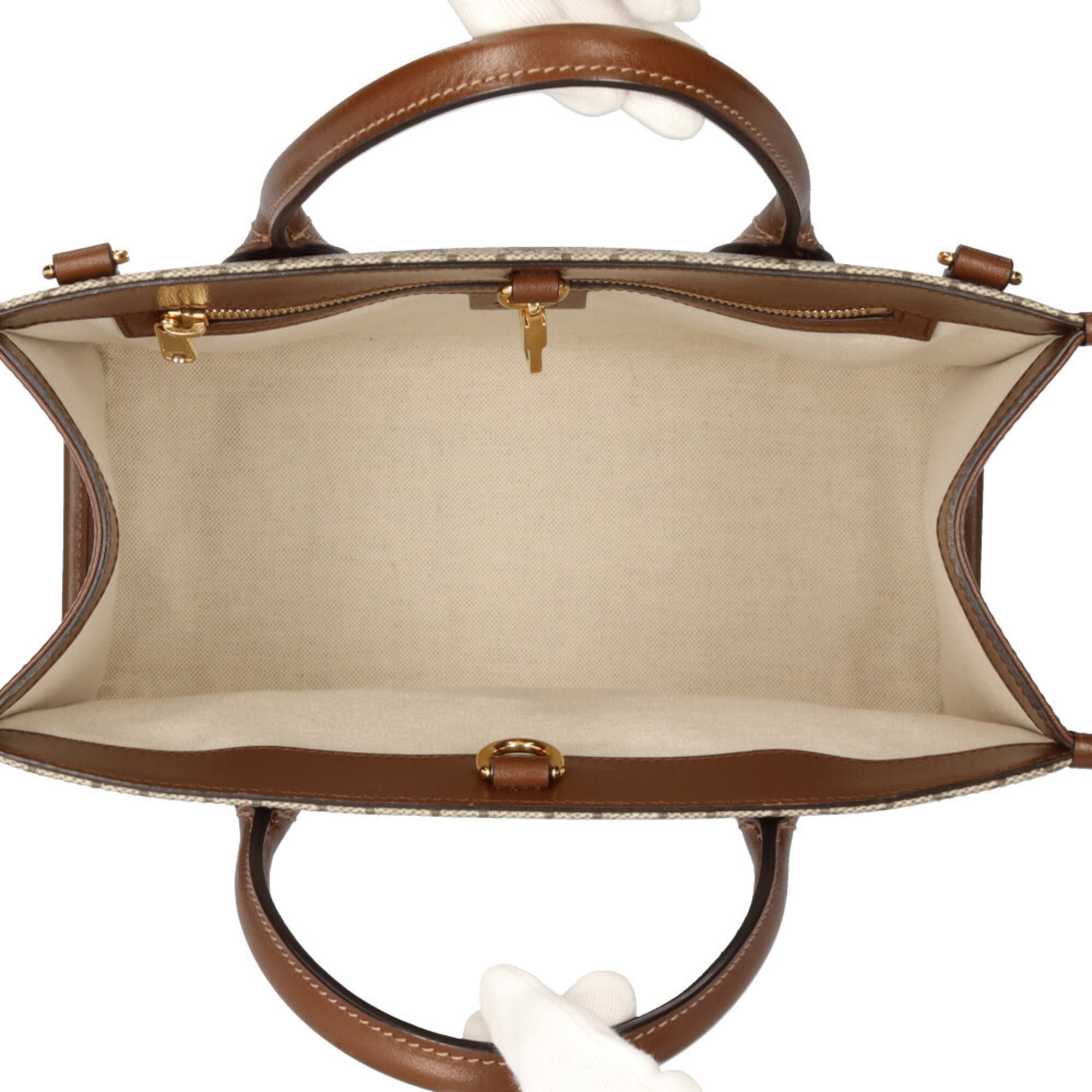 Gucci Brown Gg Supreme Canvas Shoulder Bag Tote Bag (Pre-Owned)