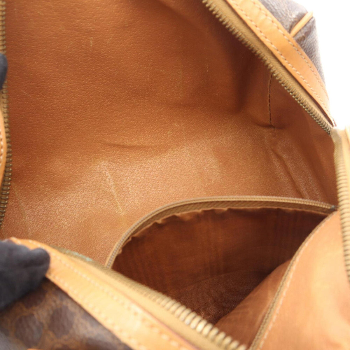 Celine Brown Coated Canvas Leather Handbag Tote Bag (Pre-Owned)