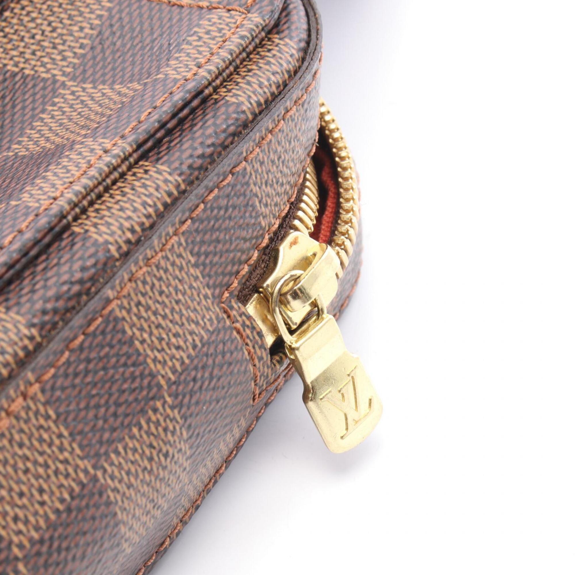 Louis Vuitton Brown Ebene Coated Canvas Pvc Damier Canvas Fanny Pack Sling Bag (Pre-Owned)