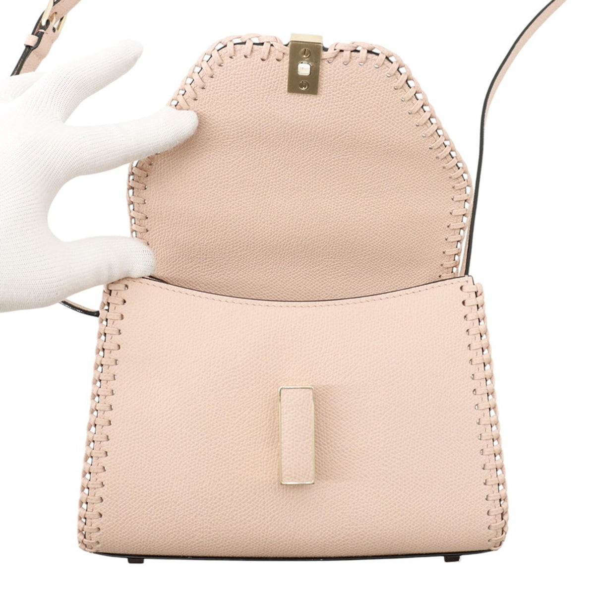 Valextra Pink Leather Handbag (Pre-Owned)