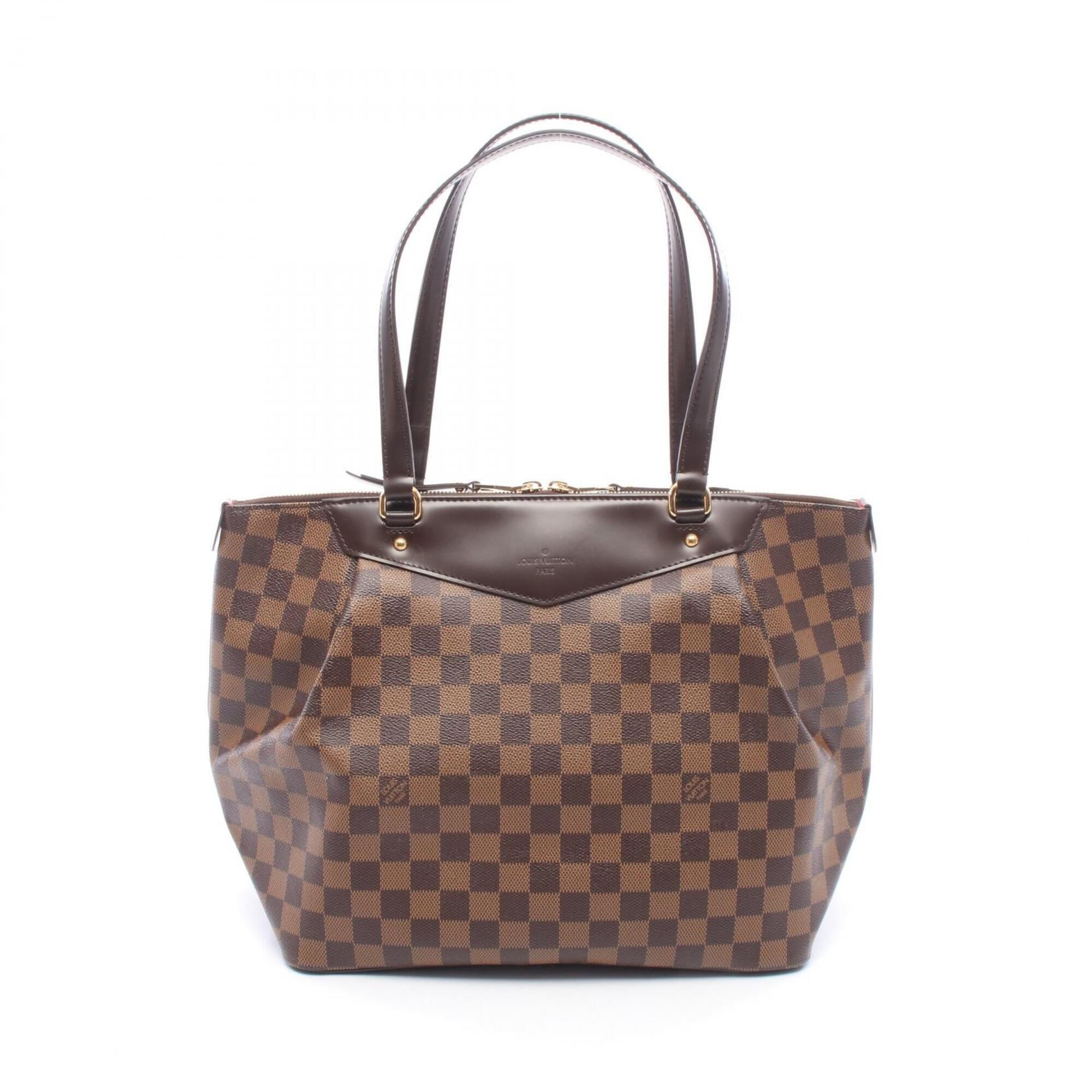 Louis Vuitton Brown Coated Canvas Leather Handbag Tote Bag (Pre-Owned)