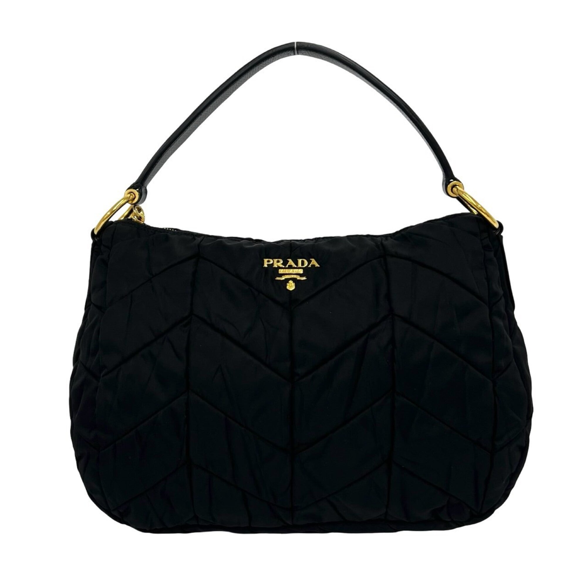 Prada Black Nylon Handbag Shoulder Bag (Pre-Owned)