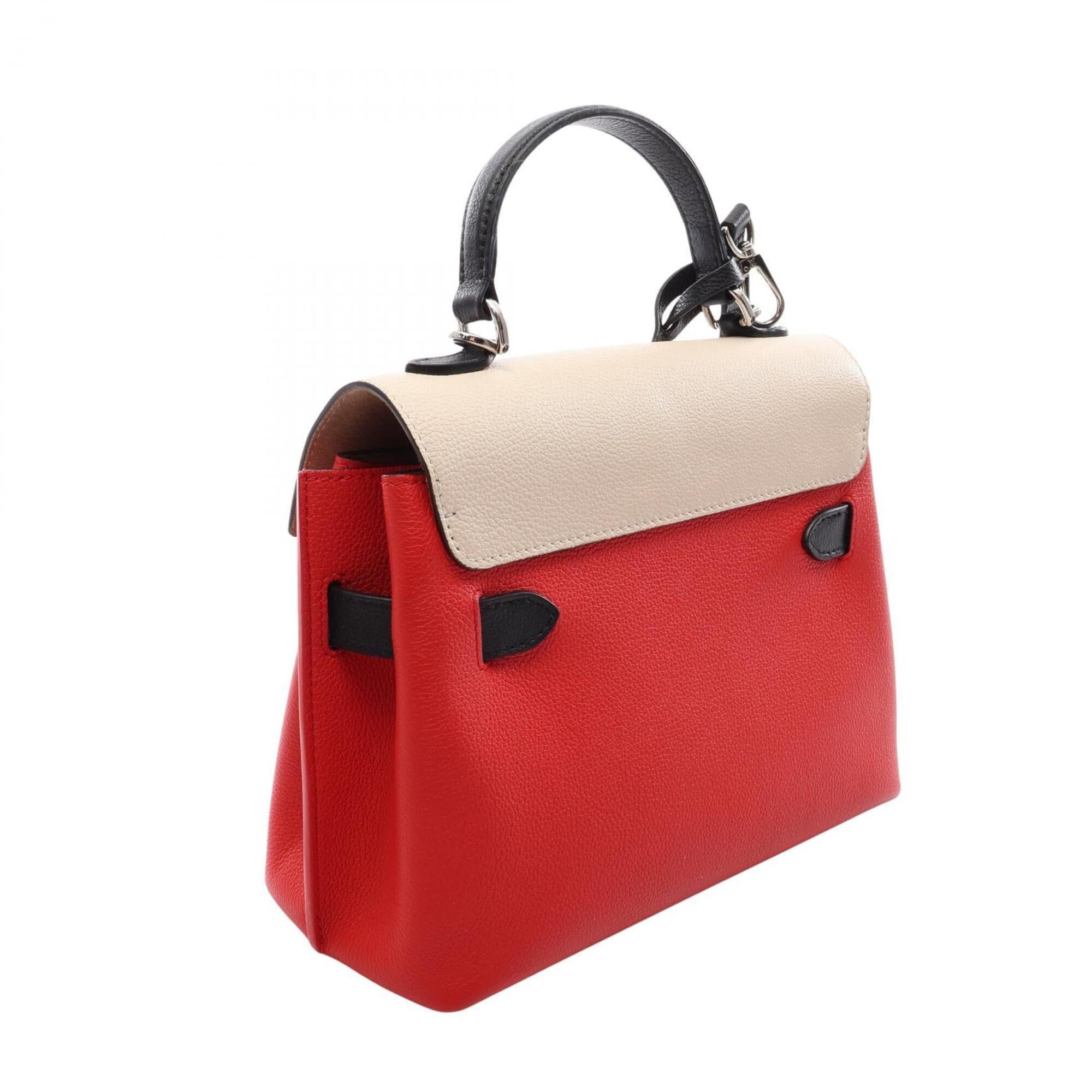 Louis Vuitton Black Ivory Red Color Cuir Ombre Leather Handbag (Pre-Owned)