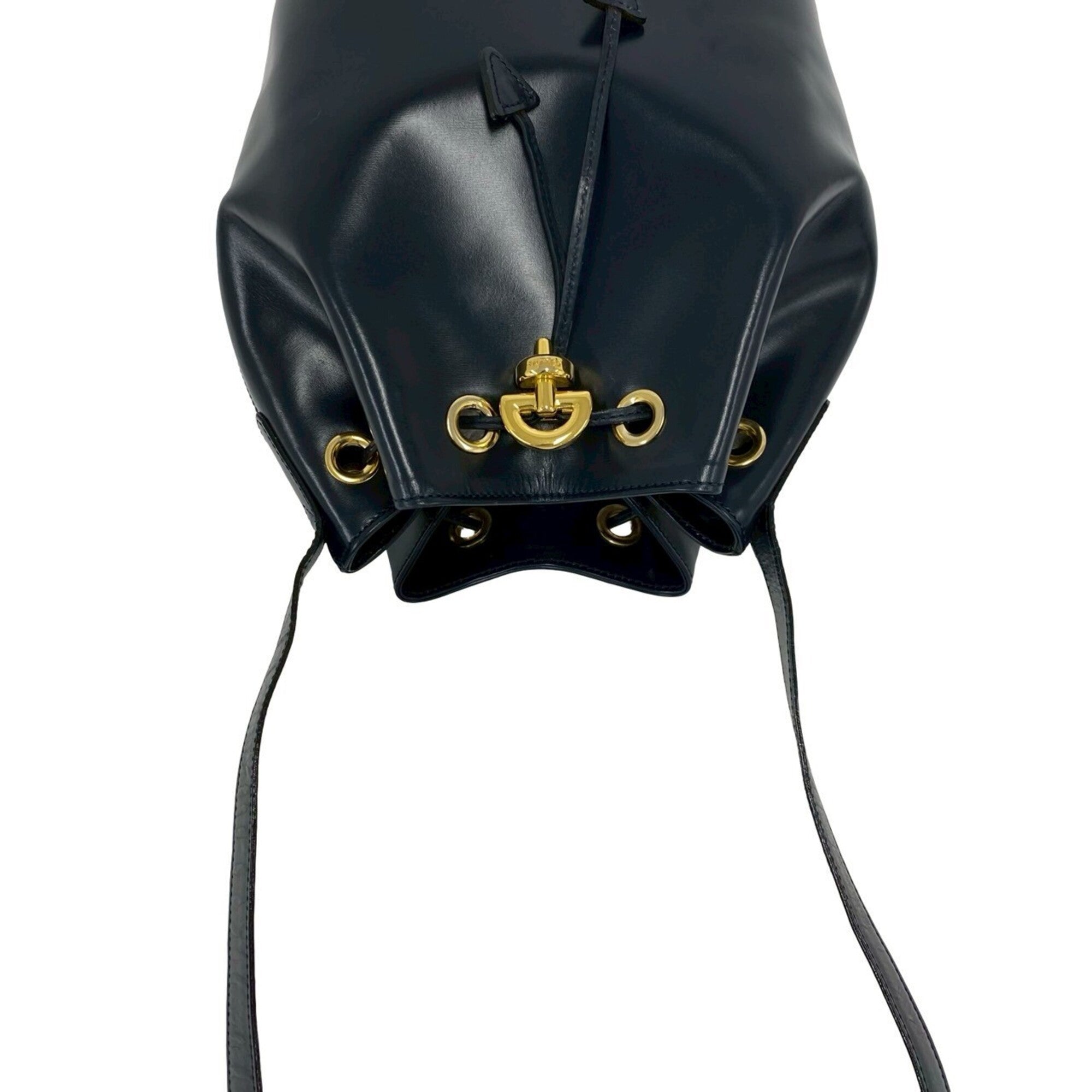 Celine Navy Leather Pochette Shoulder Bag (Pre-Owned)