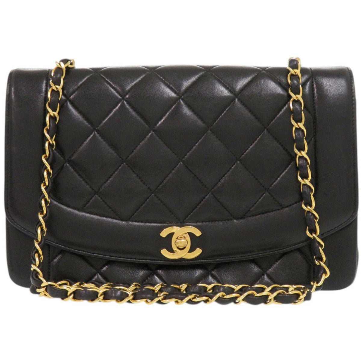 Chanel Black Leather Shoulder Bag (Pre-Owned)