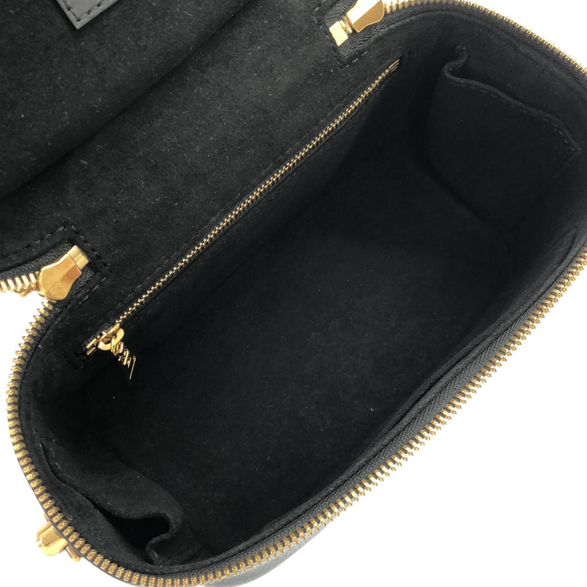 Louis Vuitton Black Leather Handbag (Pre-Owned)