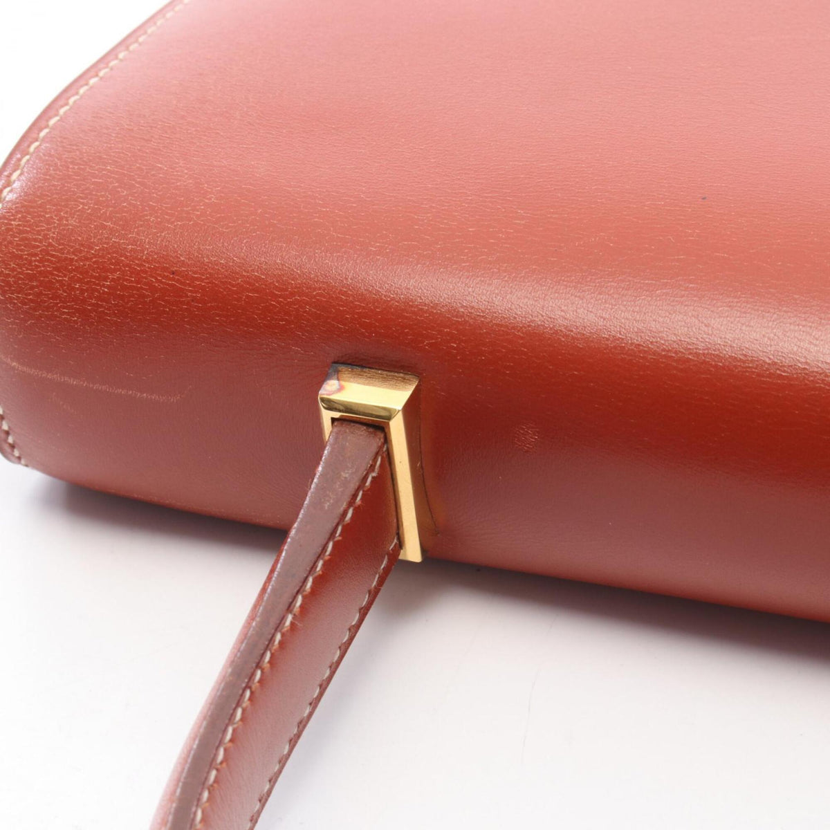 Hermes Brown Box Calf Leather Leather Handbag (Pre-Owned)