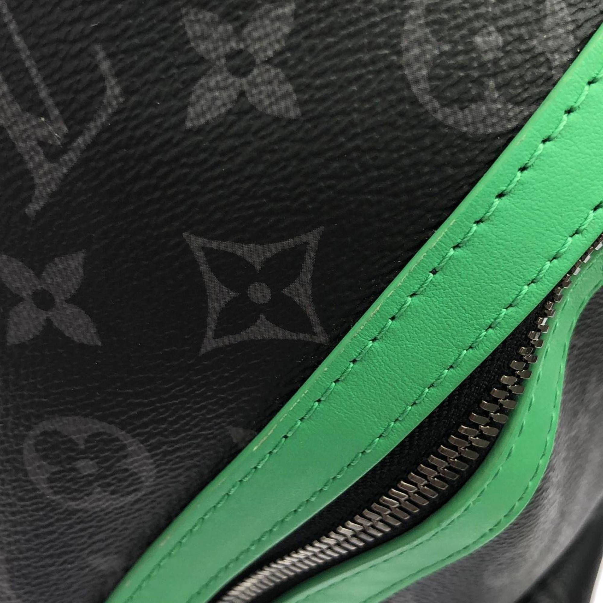 Louis Vuitton Black Green Coated Canvas Backpack (Pre-Owned)