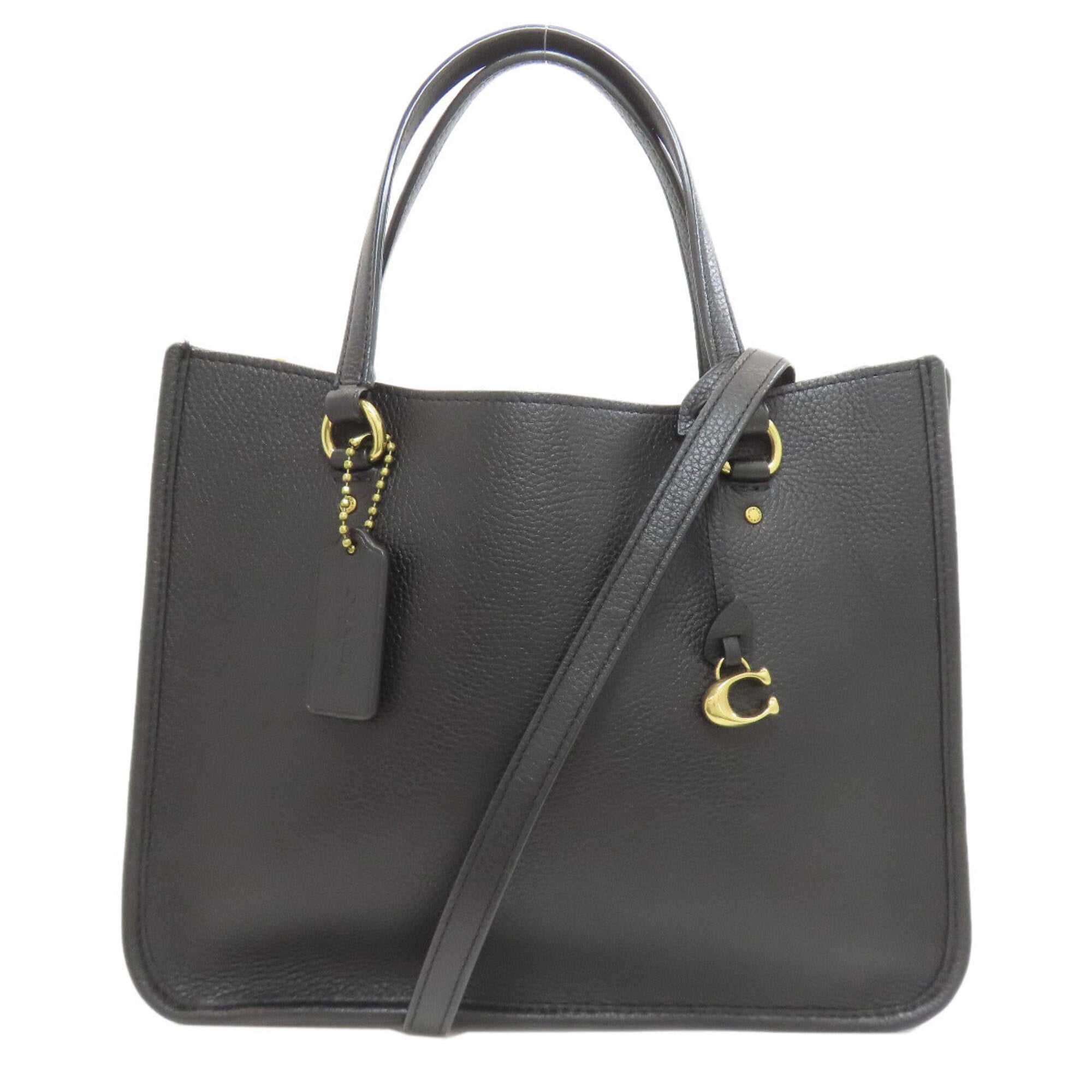 Coach Black Leather Handbag (Pre-Owned)