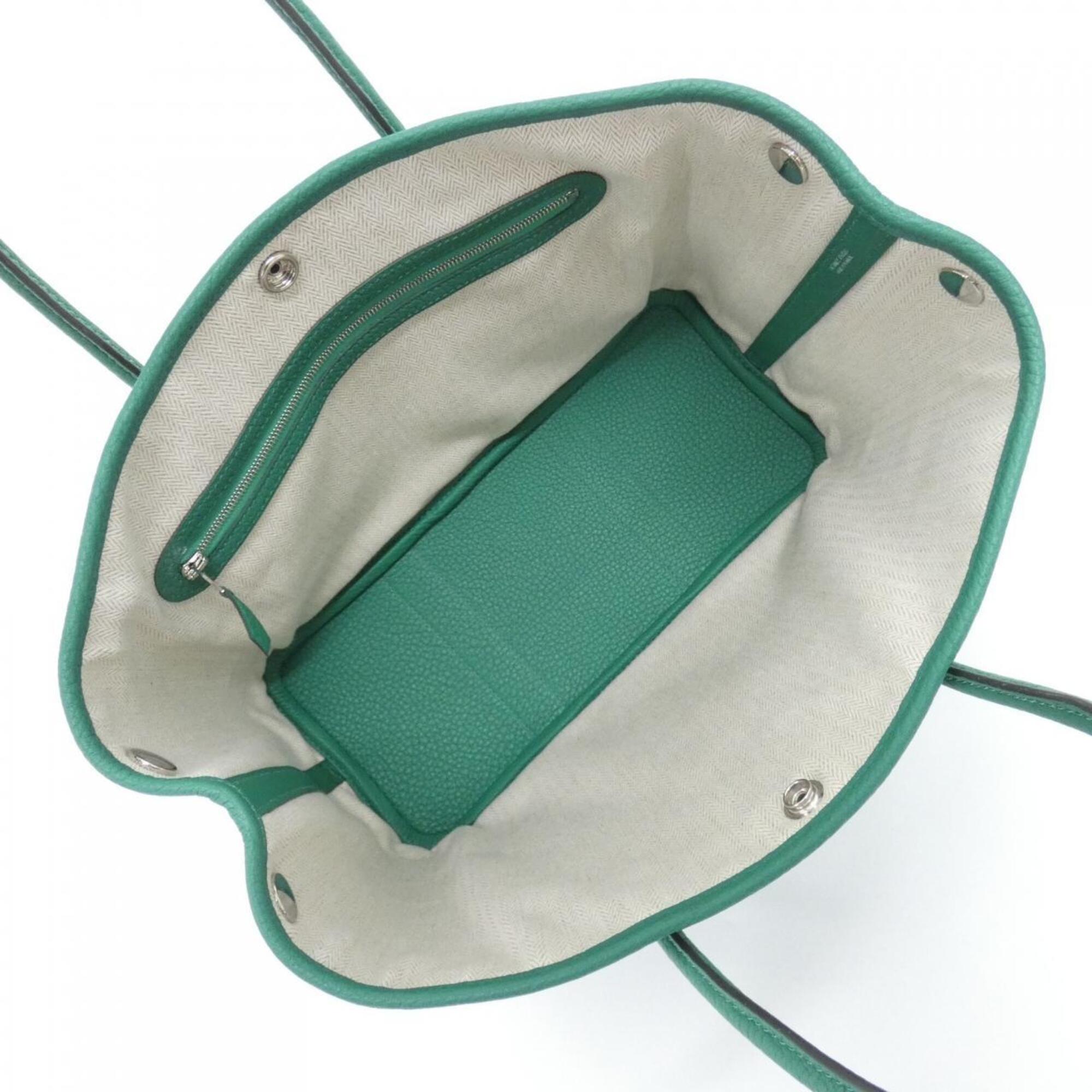 Hermes Garden Vert Negonda Leather Handbag (Pre-Owned)