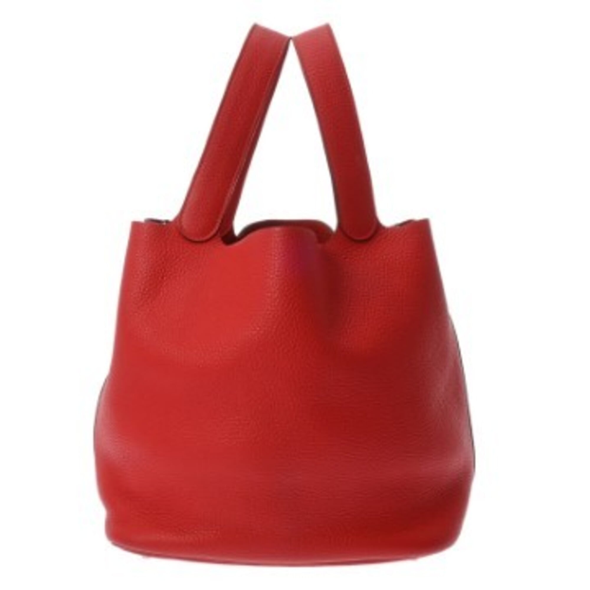 Hermes Picotin Rouge Casaque Taurillon Clemence Leather Handbag (Pre-Owned)