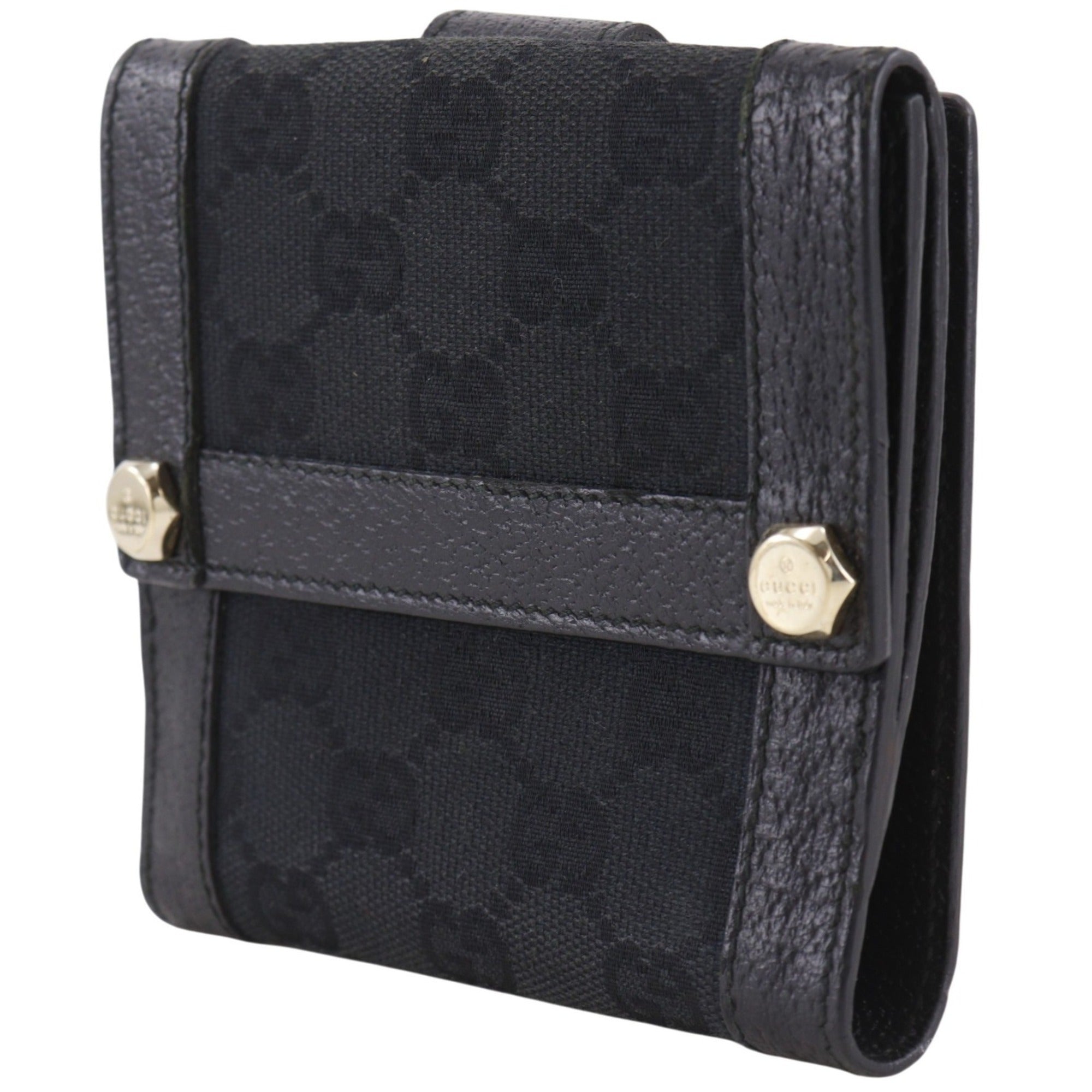 Gucci Black Gg Canvas Wallet (Bi-Fold) (Pre-Owned)
