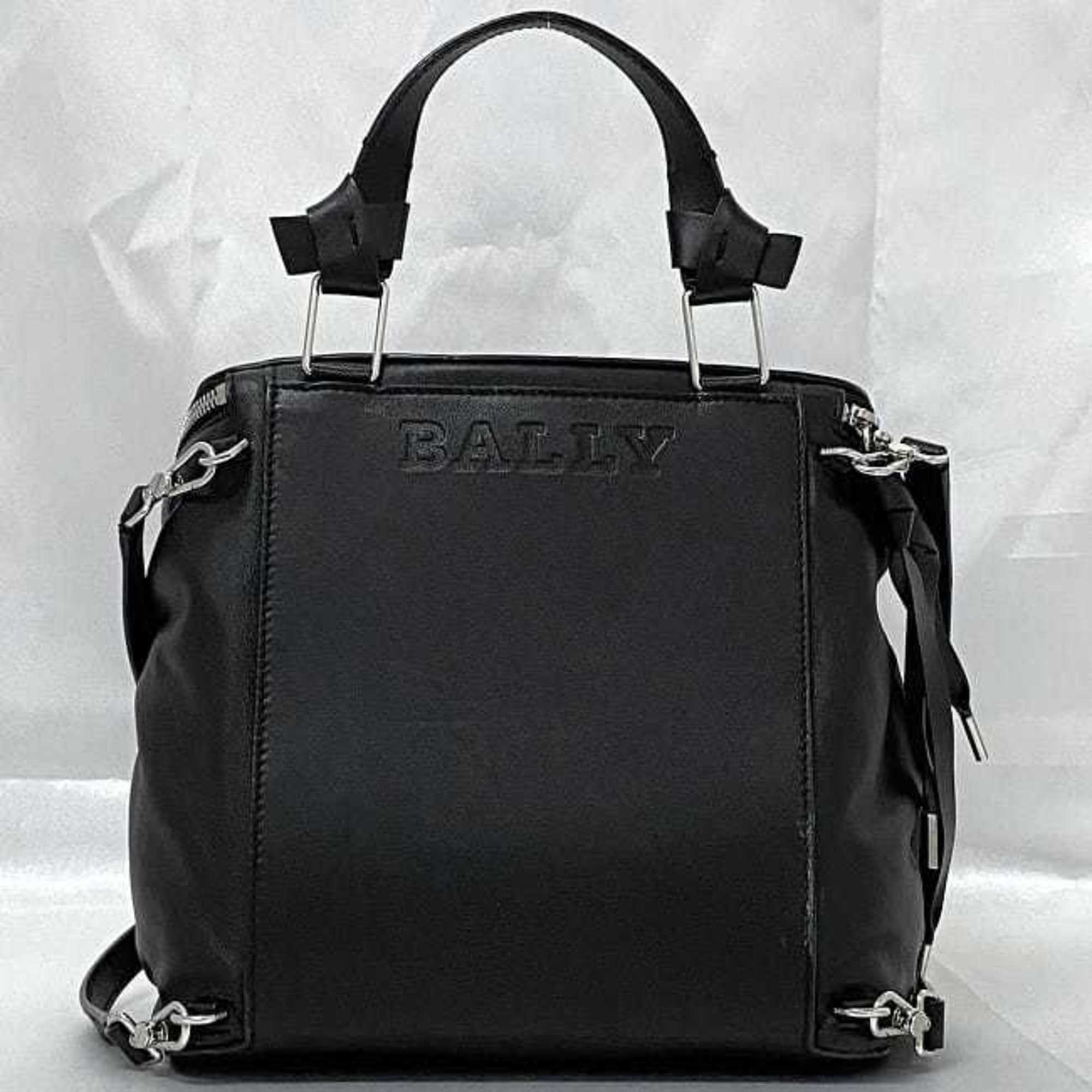 Bally Black Leather Backpack (Pre-Owned)