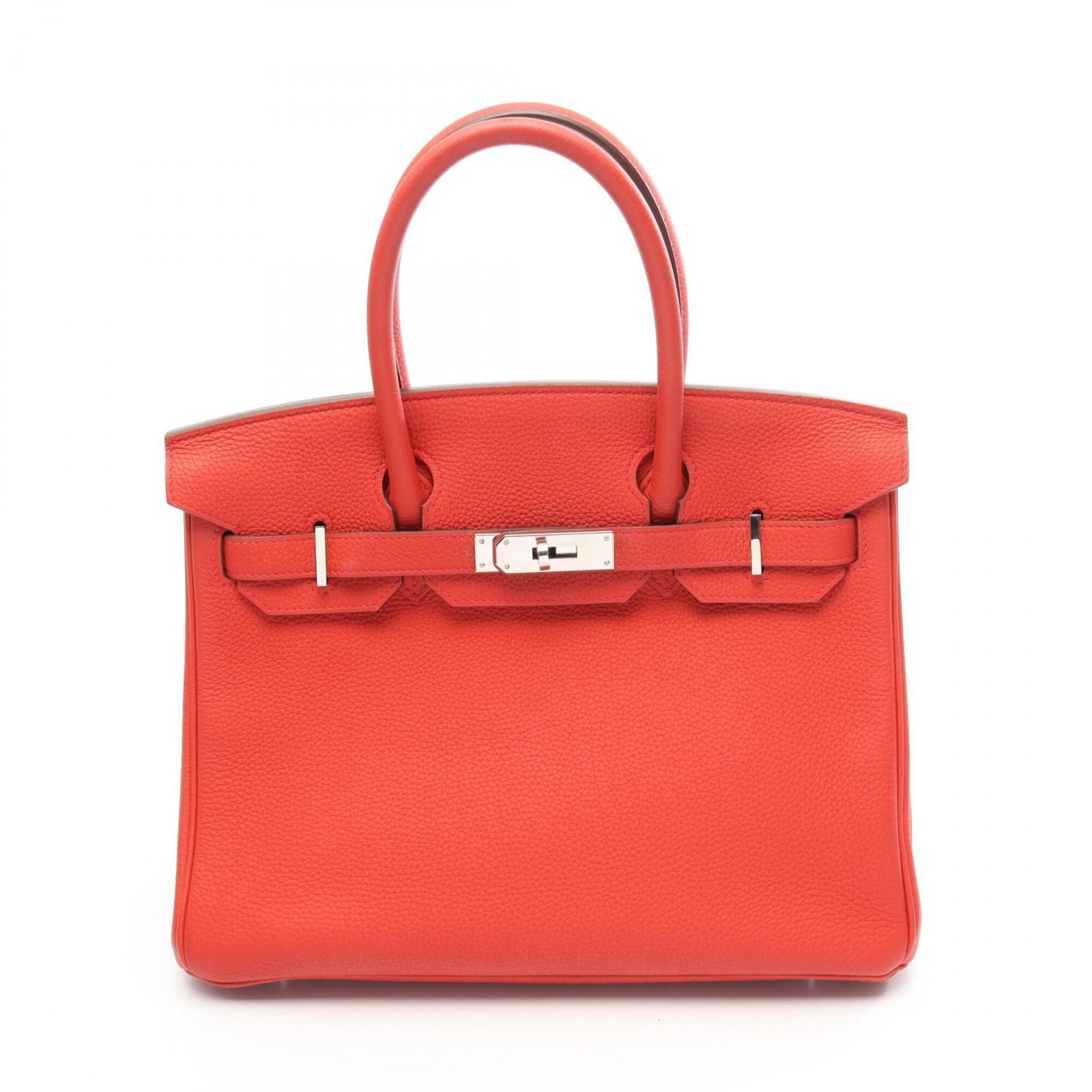Hermes Red Color Togo Leather Handbag (Pre-Owned)