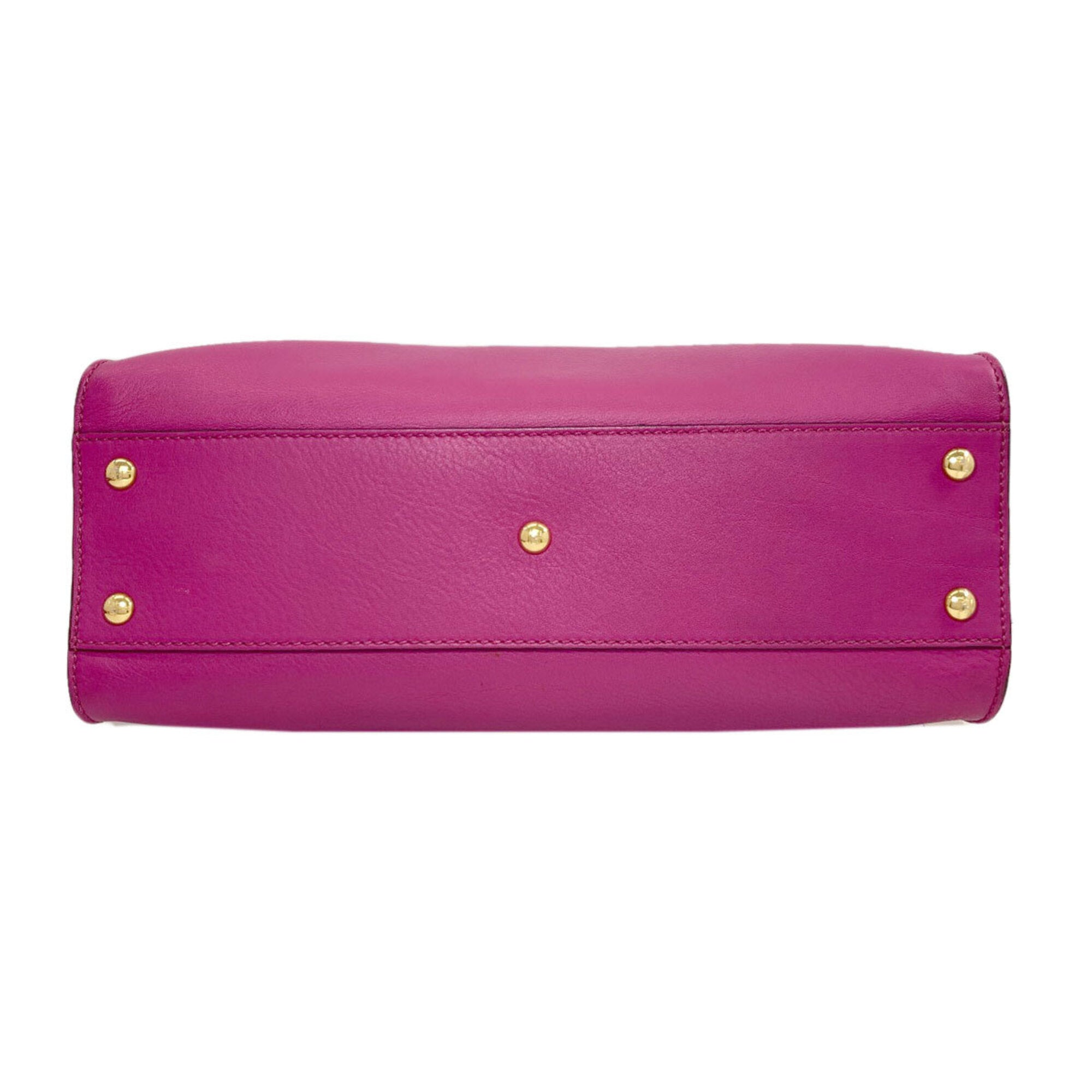 Fendi Pink Leather Handbag (Pre-Owned)