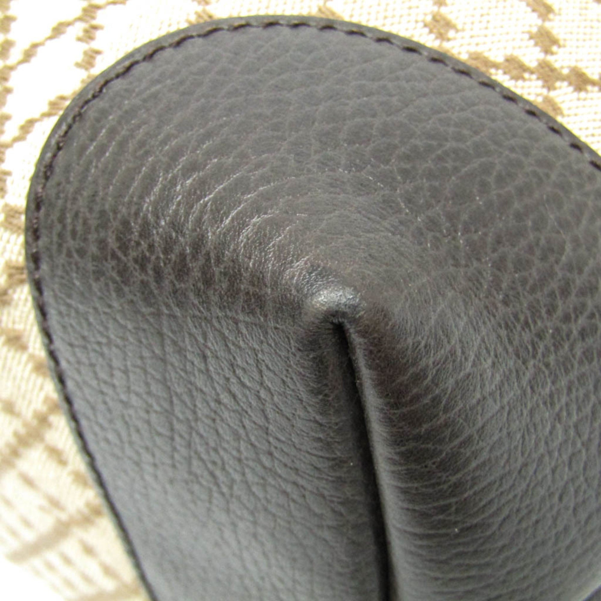 Gucci Diamante Beige Brown Canvas Leather Tote Bag (Pre-Owned)