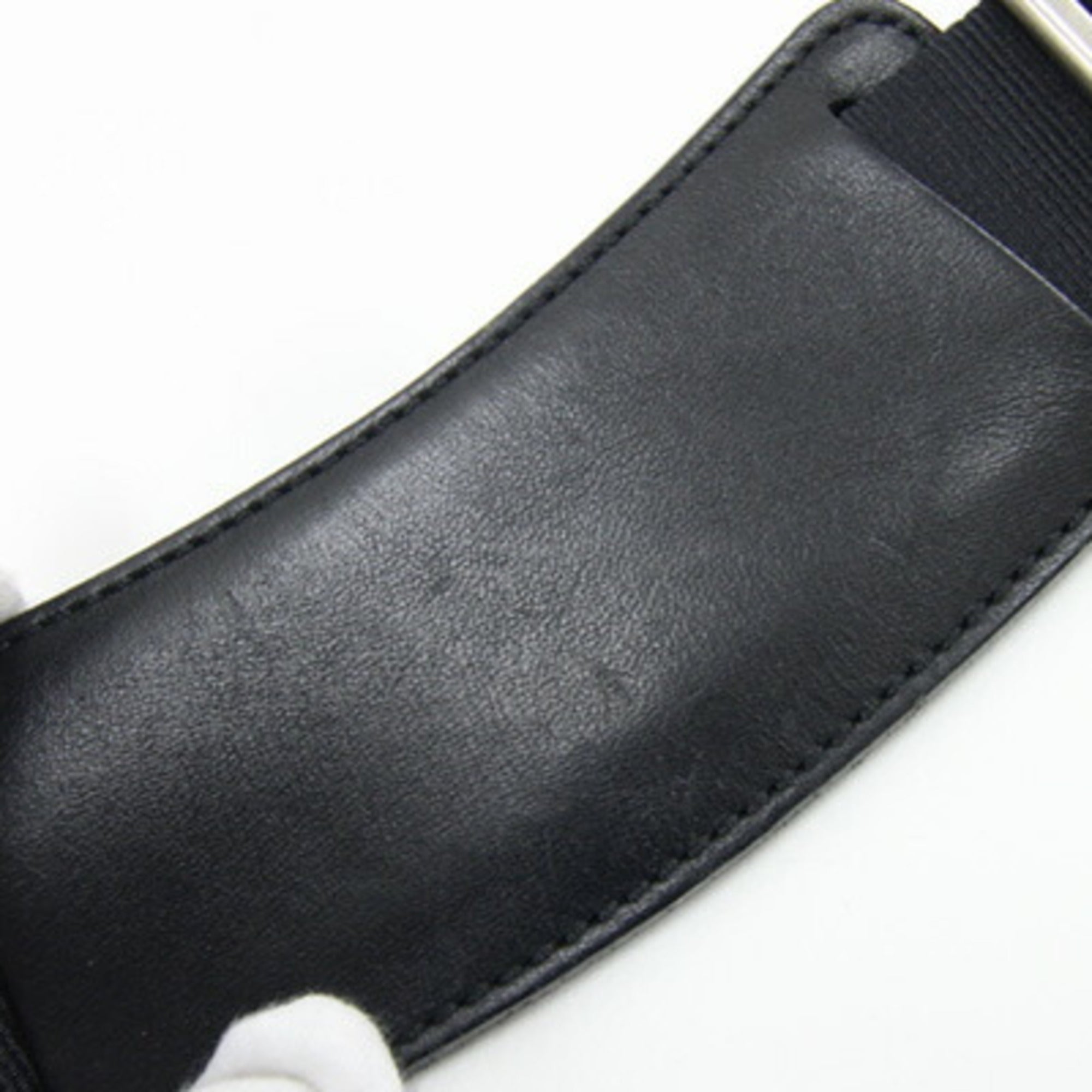 Burberry Black Nylon Leather Boston Bag Shoulder Bag (Pre-Owned)