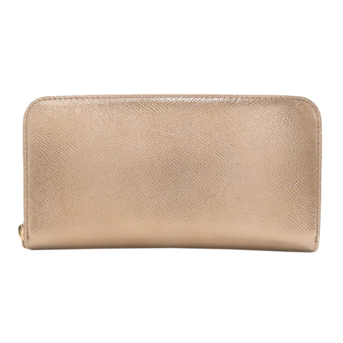 Bvlgari Gold Leather Long Wallet (Bi-Fold) (Pre-Owned)