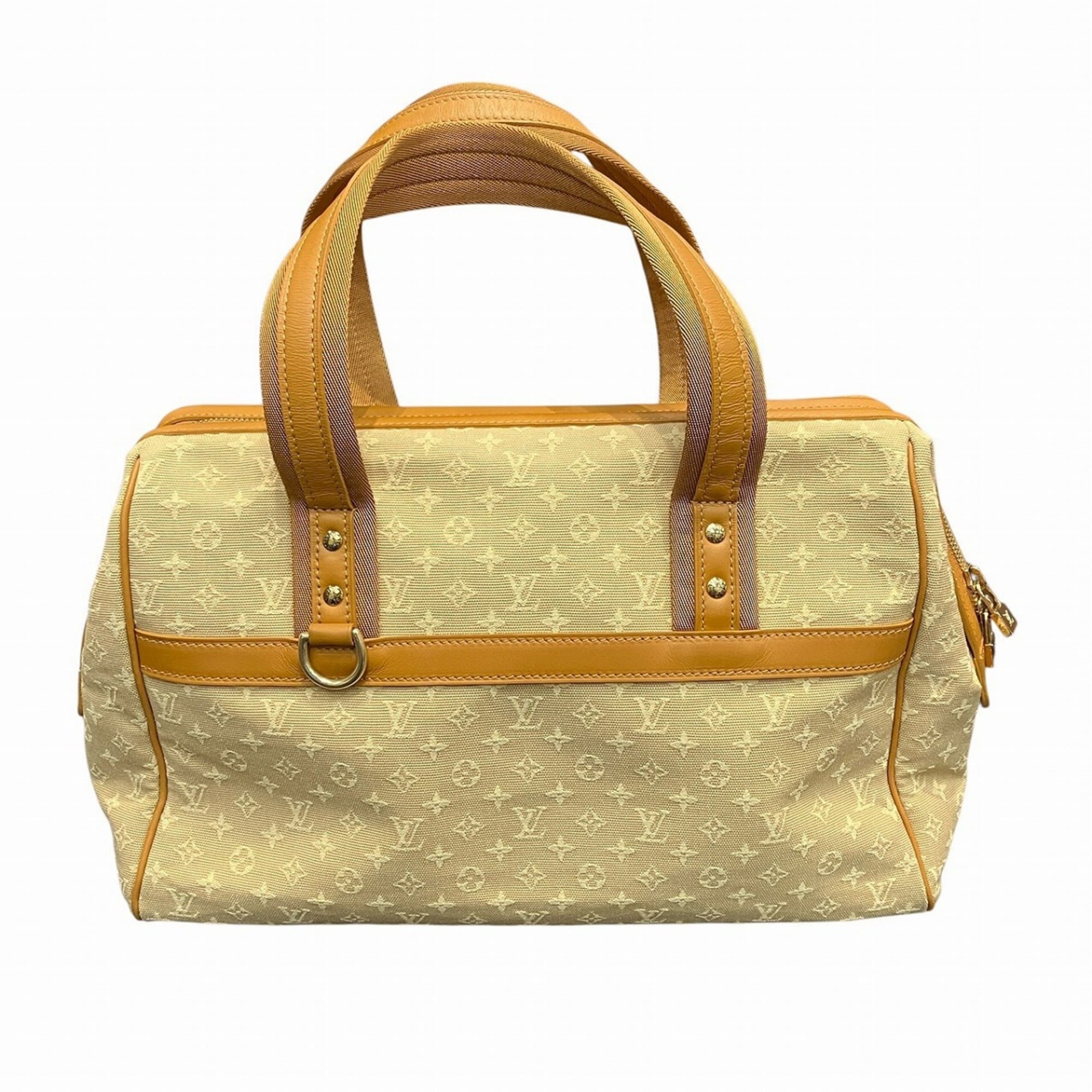 Louis Vuitton Beige Canvas Leather Handbag (Pre-Owned)