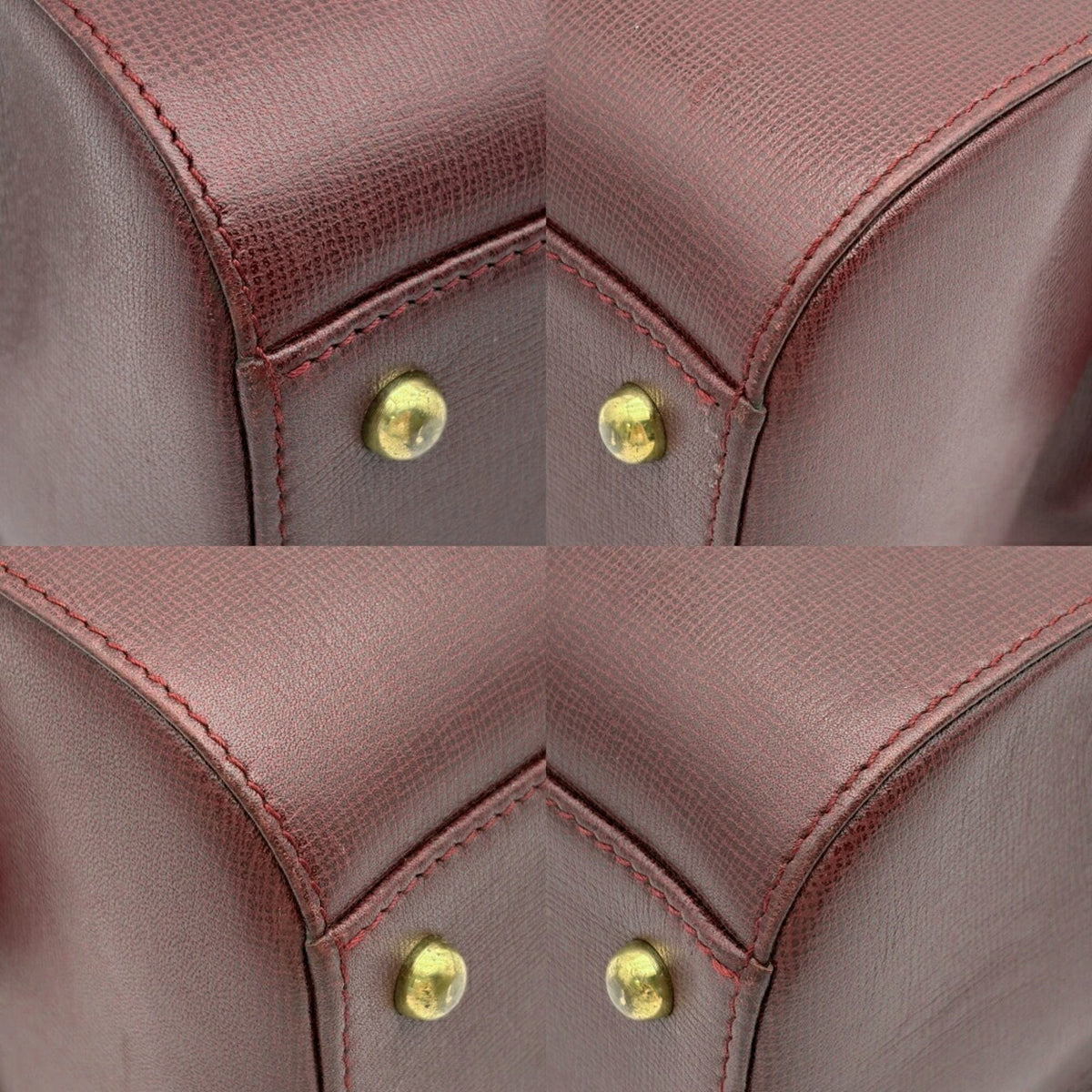 Cartier Must Bordeaux Leather Handbag (Pre-Owned)