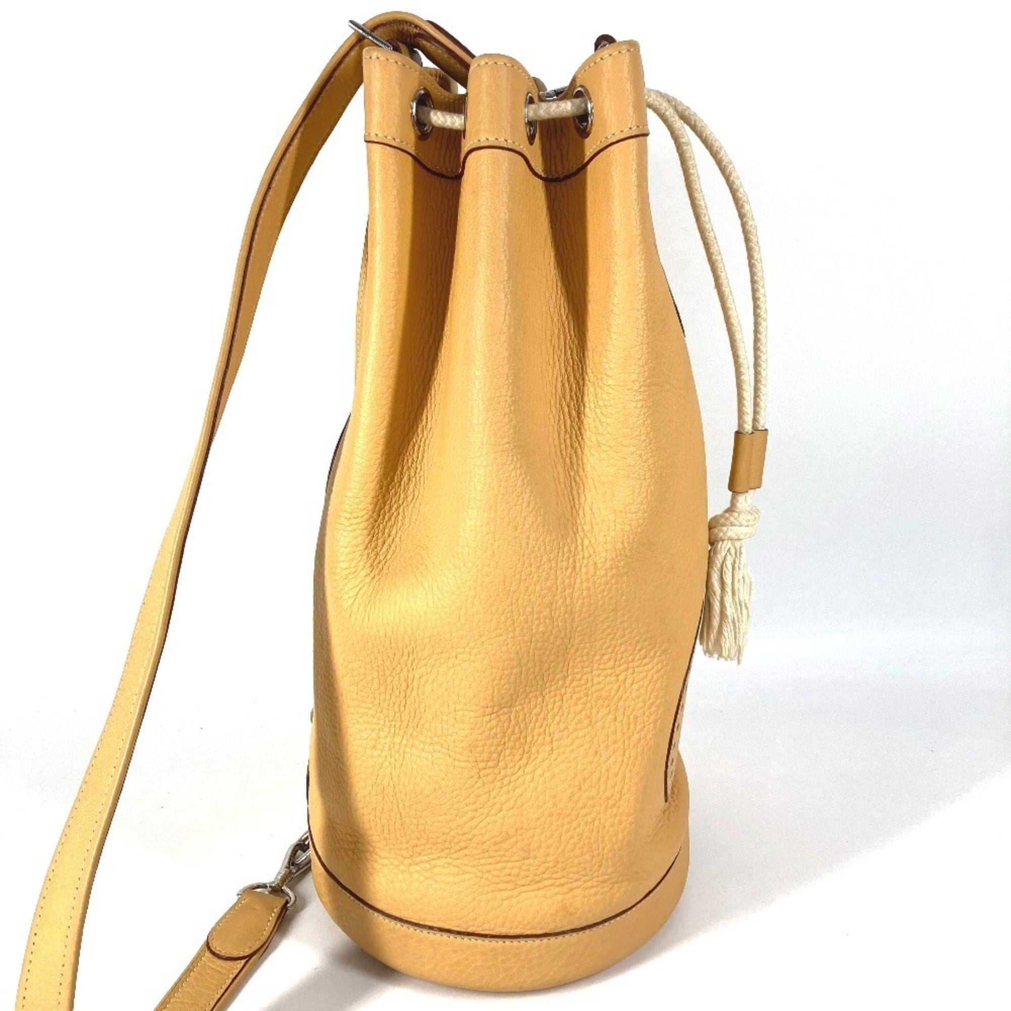 Hermes Beige Yellow Taurillon Clemence Leather Shoulder Bag (Pre-Owned)
