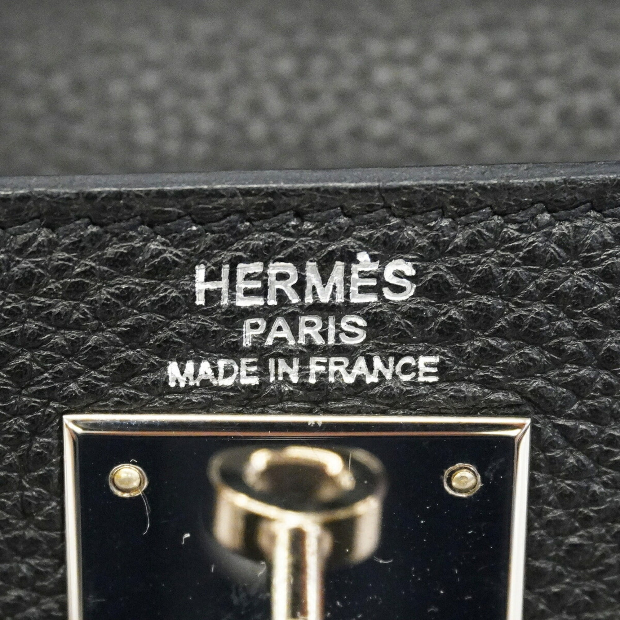 Hermes Black Togo Leather Handbag (Pre-Owned)