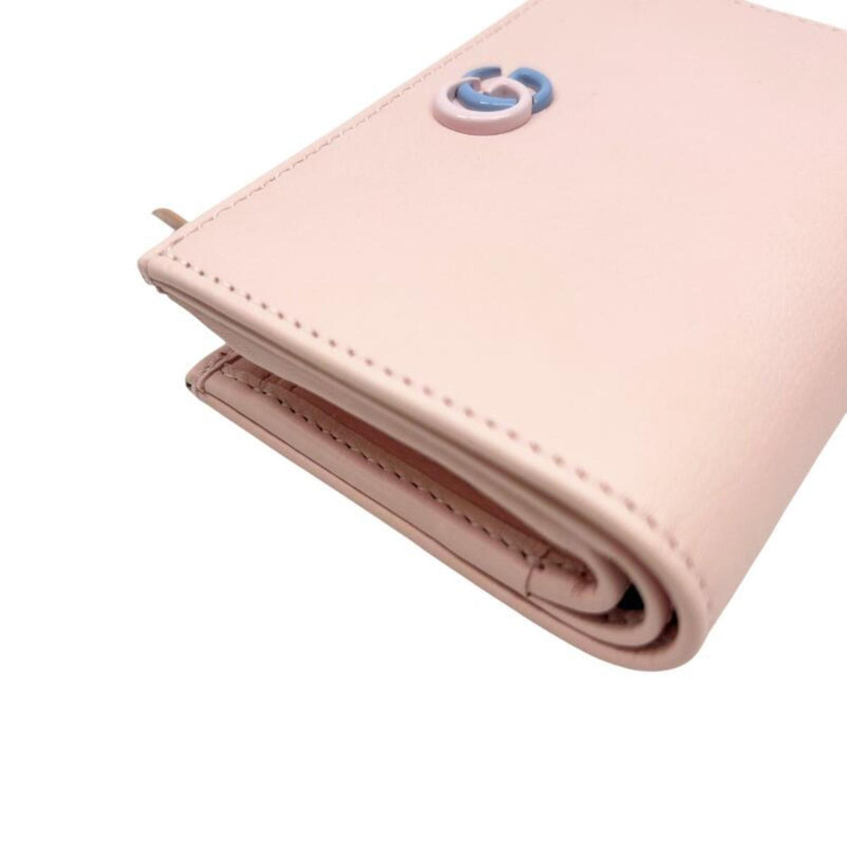 Gucci Blue Pink Leather Wallet (Bi-Fold) (Pre-Owned)