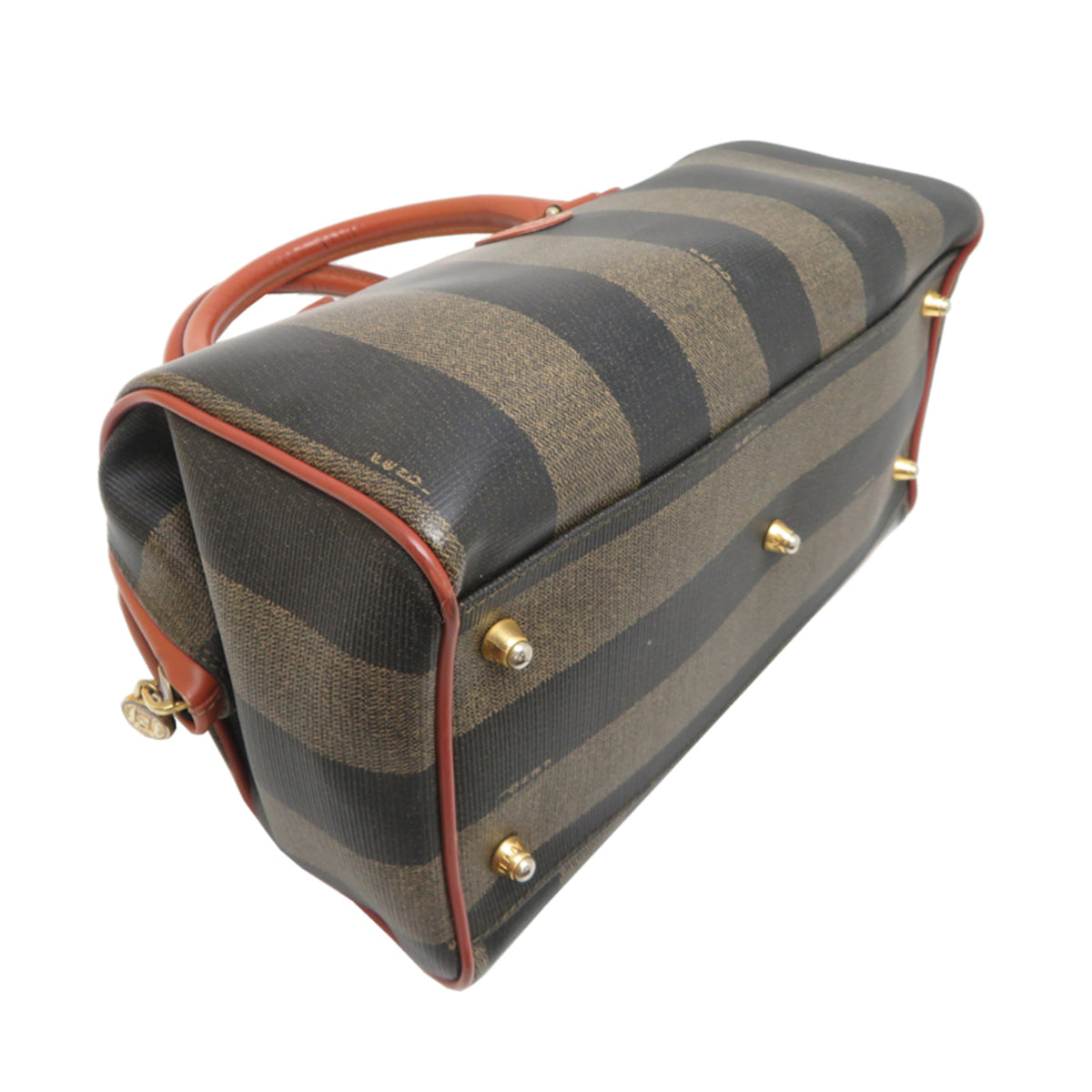 Fendi Brown Pvc Leather Boston Bag (Pre-Owned)