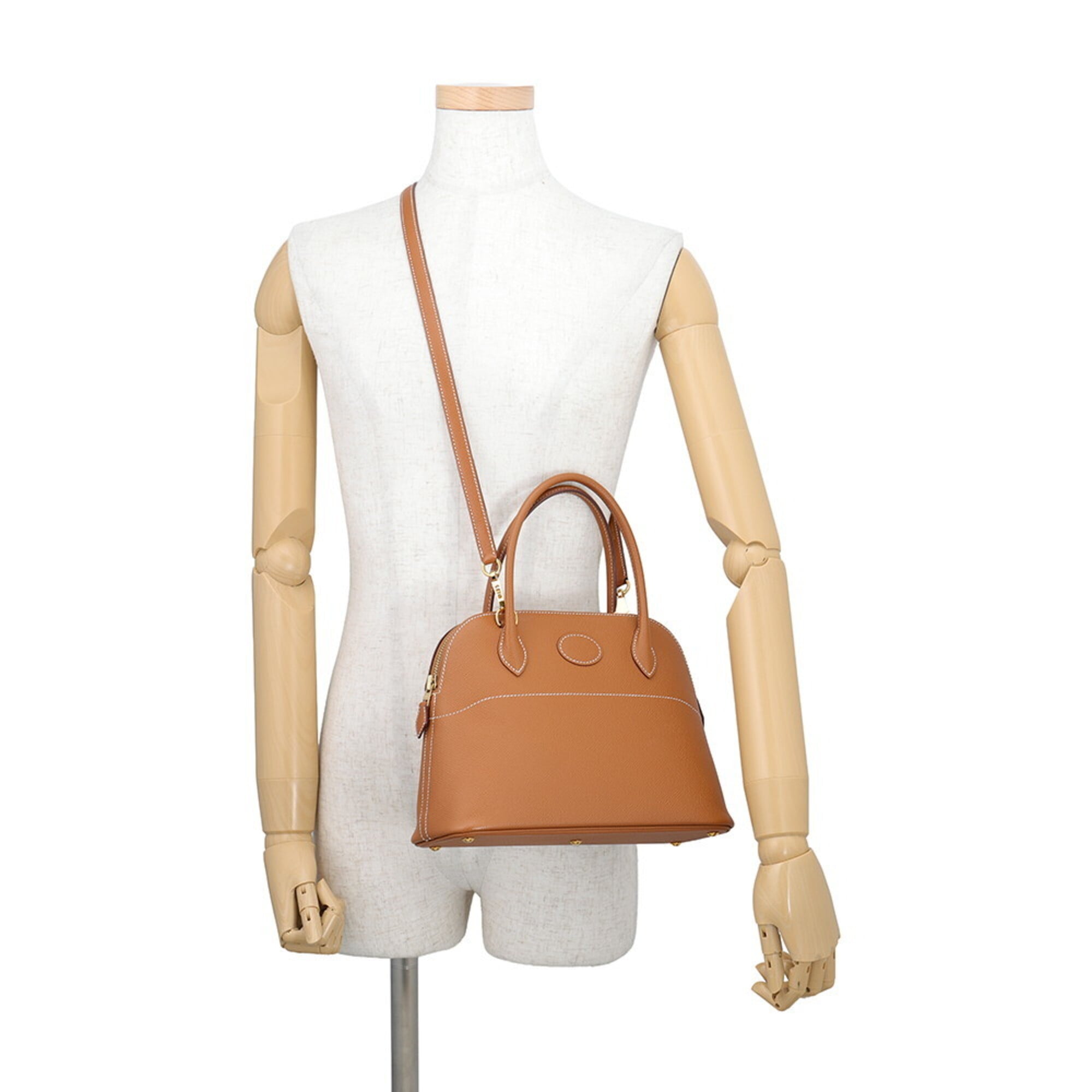Hermes Bolide Gold Epsom Leather Handbag Shoulder Bag (Pre-Owned)