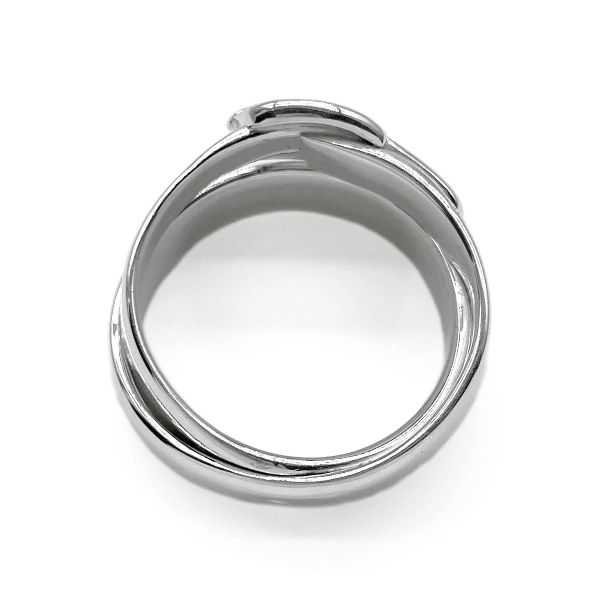 Hermes Silver 925 Band Ring (Pre-Owned)