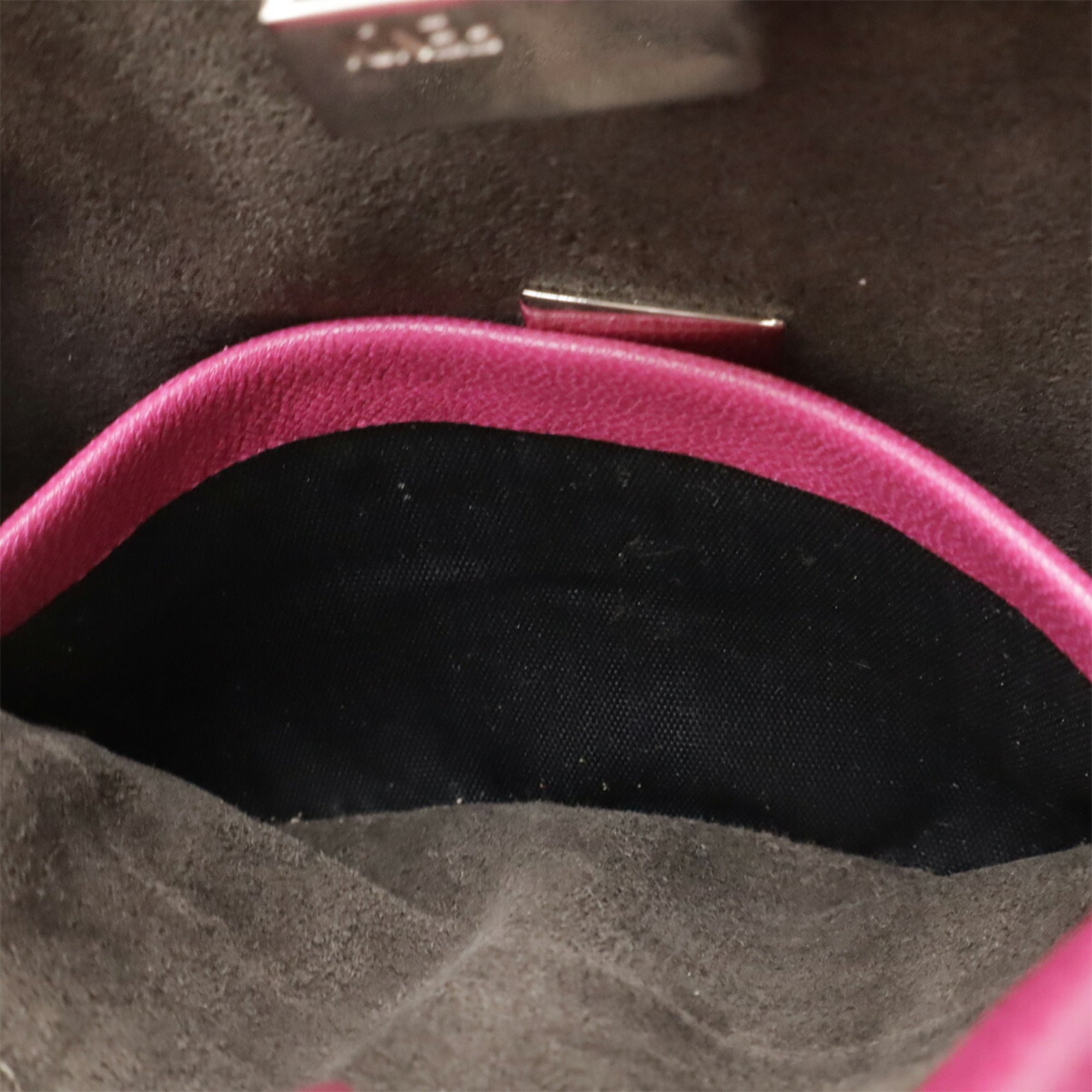Fendi Purple Leather Handbag Shoulder Bag (Pre-Owned)