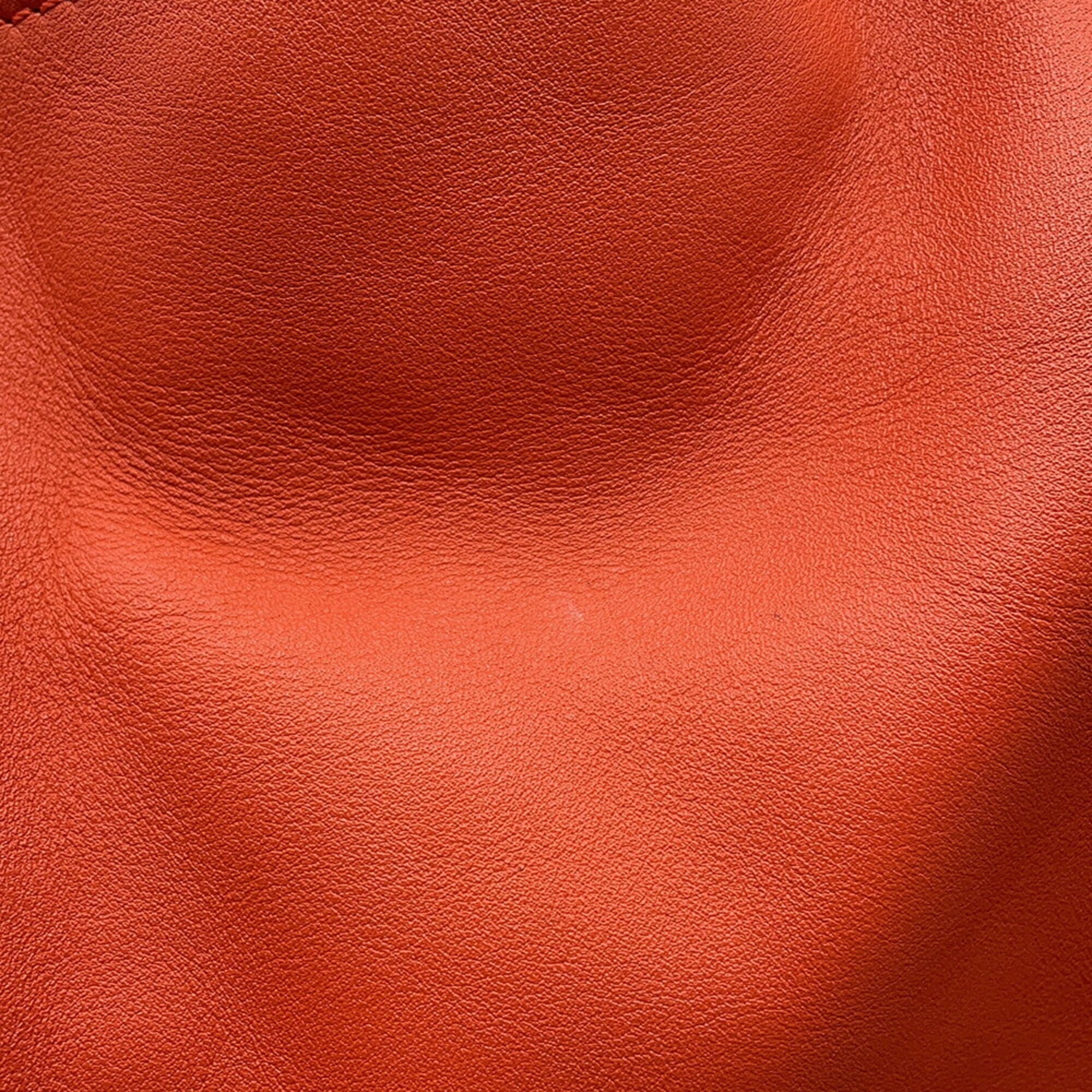 Loewe Orange Leather Clutch Bag Shoulder Bag (Pre-Owned)