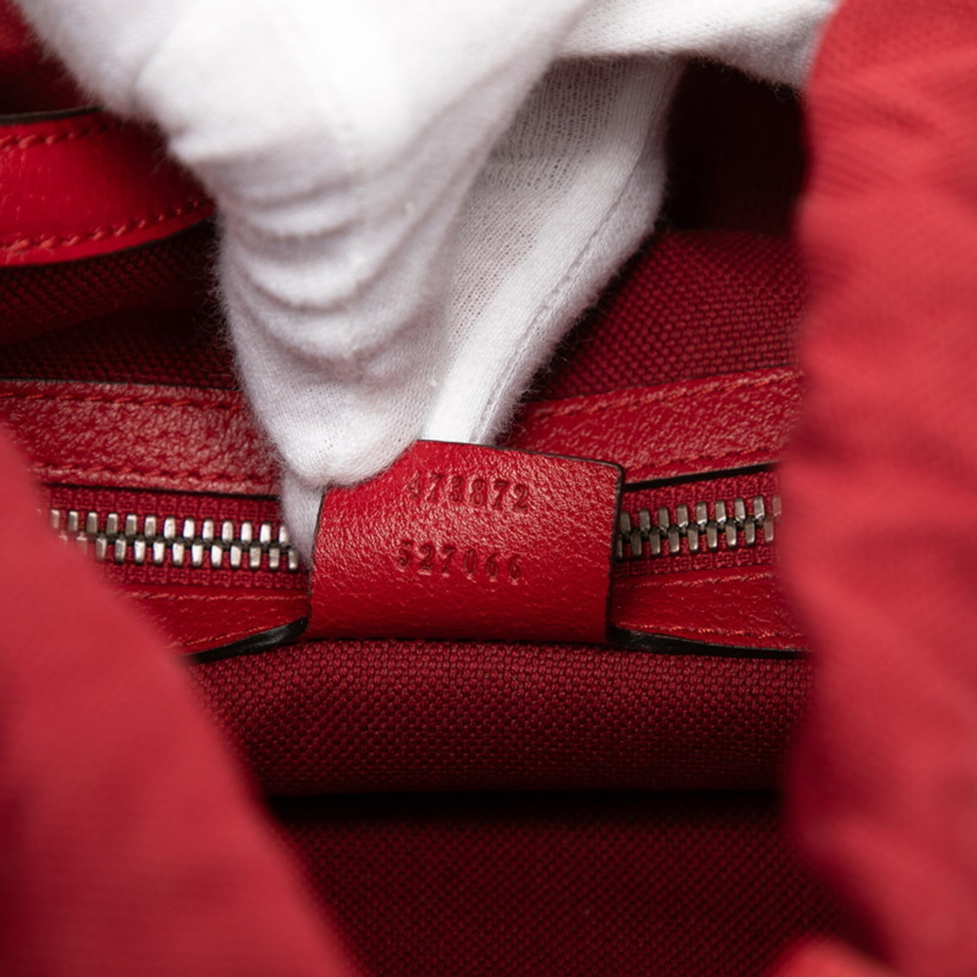 Gucci Blue Red Color White Canvas Backpack (Pre-Owned)