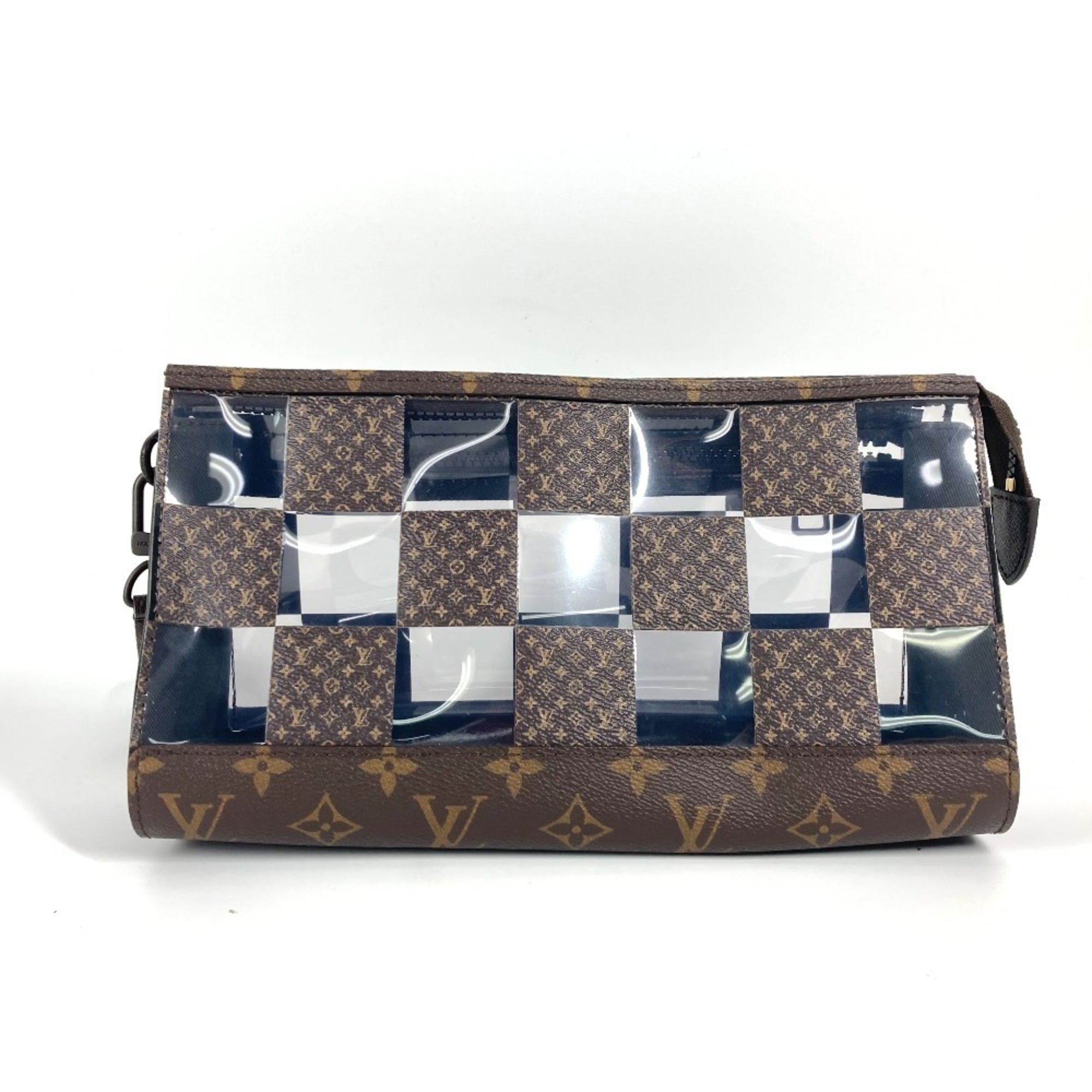 Louis Vuitton Brown Damier Canvas Monogram Monogram Vinyl Clutch Bag Pouch (Pre-Owned)