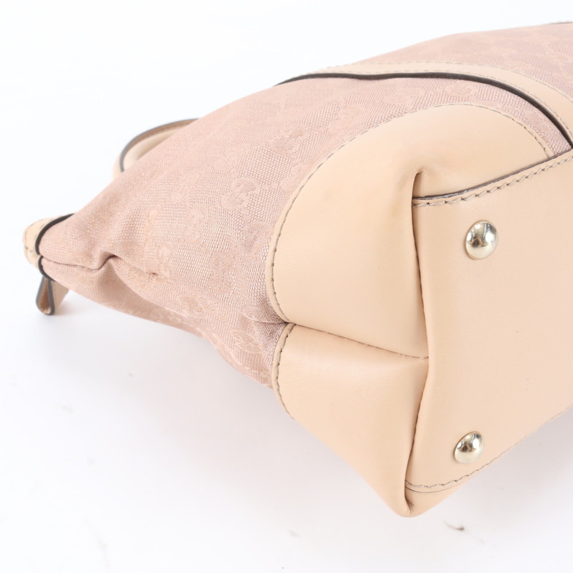 Gucci Beige Pink Gg Canvas Handbag Tote Bag (Pre-Owned)