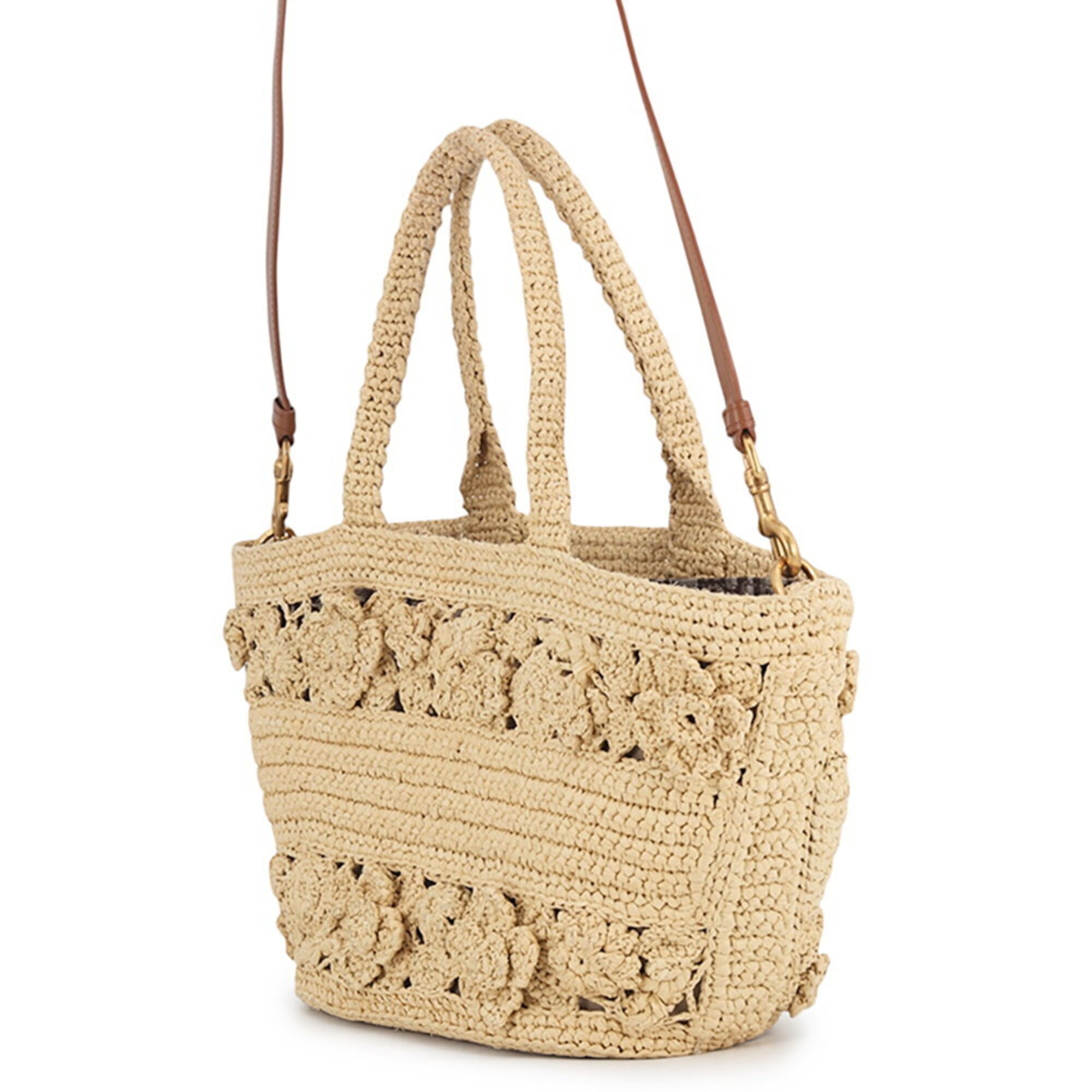 Christian Dior Brown Raffia Handbag (Pre-Owned)