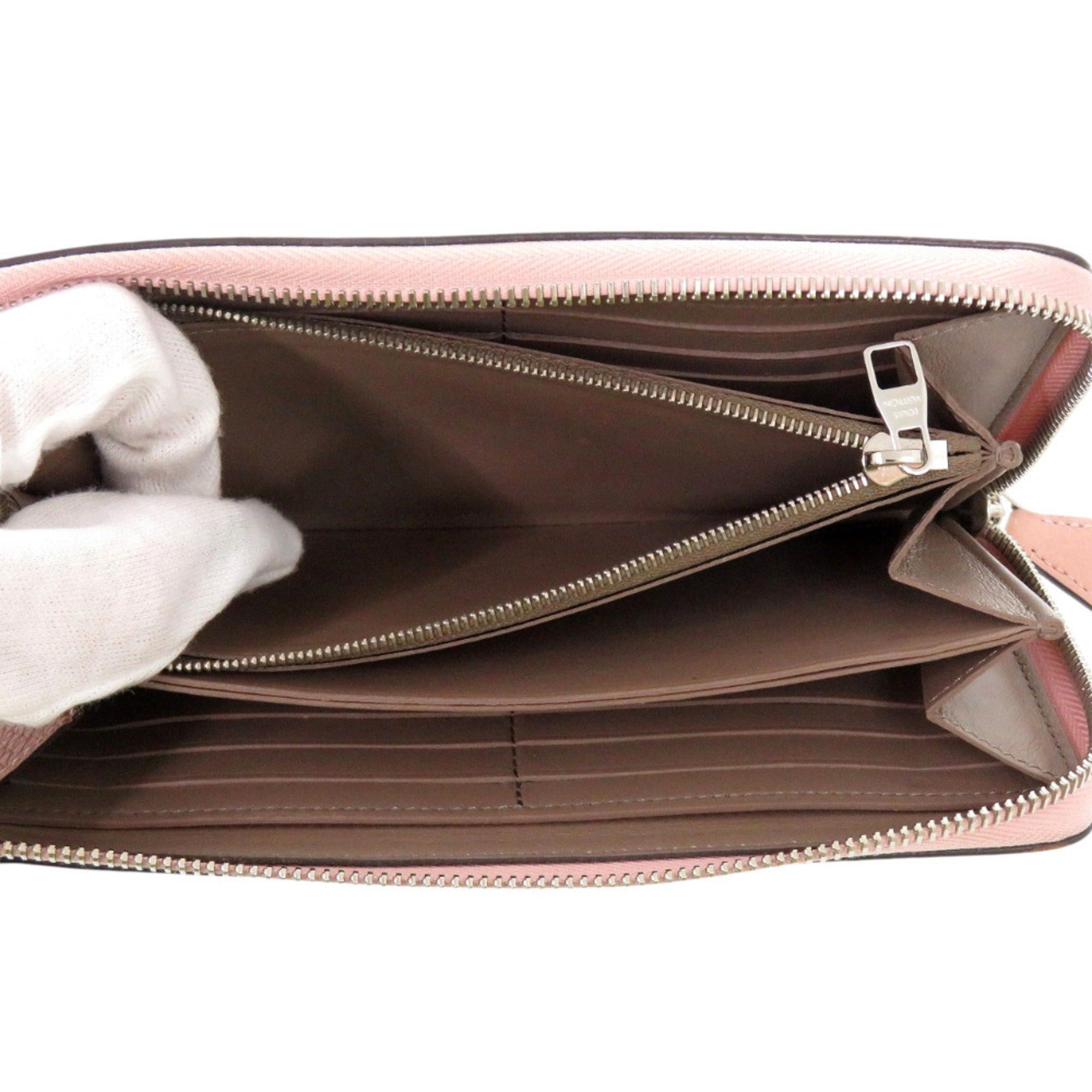 Louis Vuitton Magnolia Pink Leather Long Wallet (Bi-Fold) (Pre-Owned)