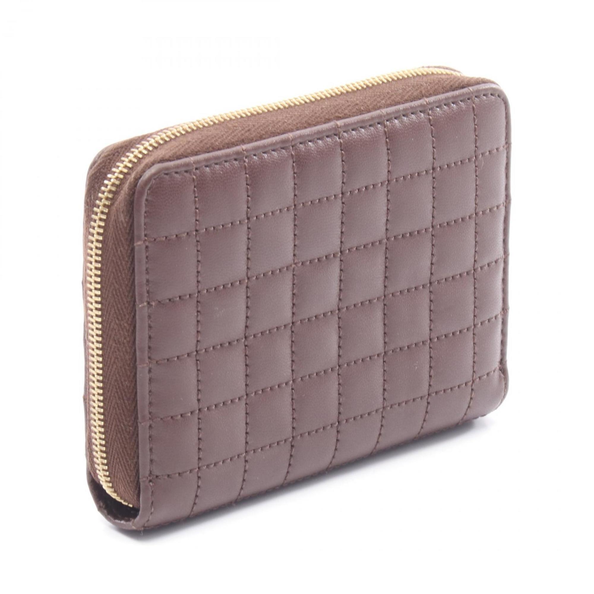 Celine Brown Leather Coin Purse/Coin Case (Pre-Owned)