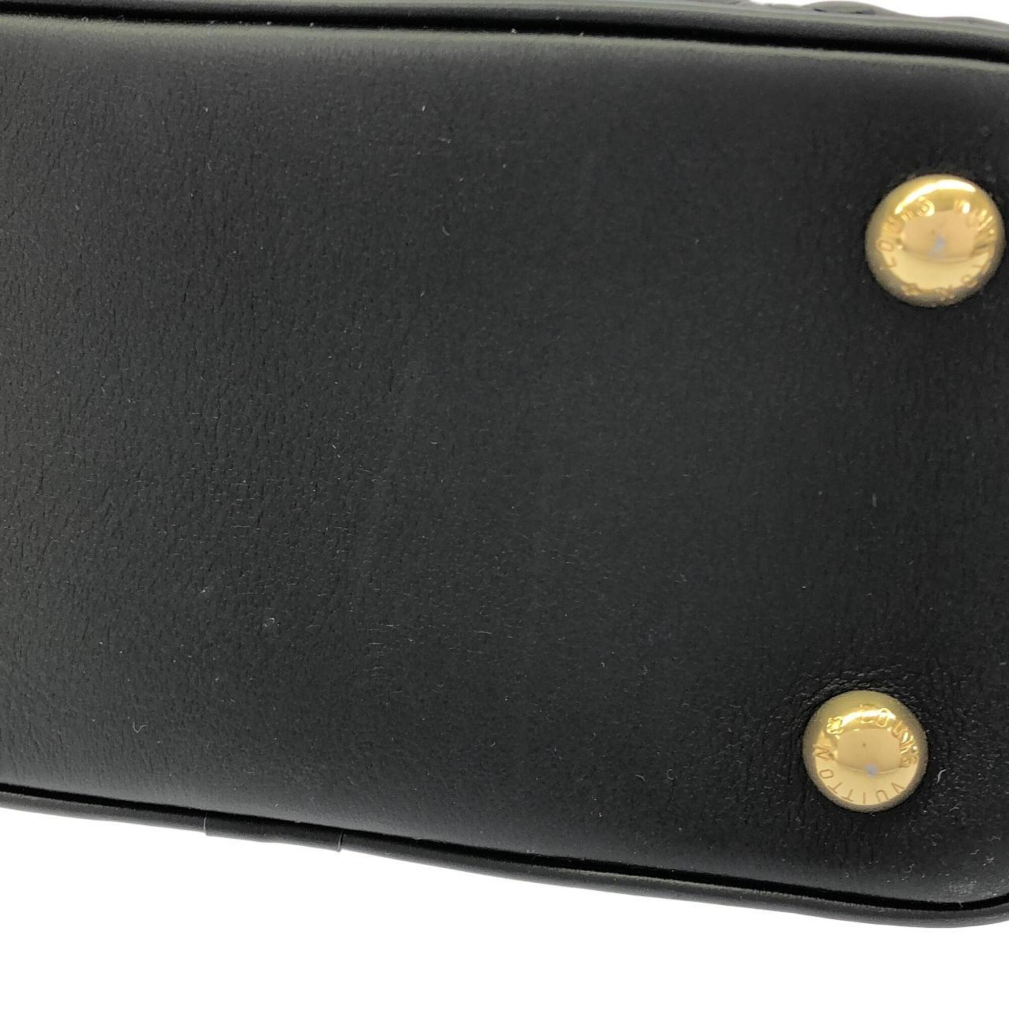 Louis Vuitton Black Leather Handbag (Pre-Owned)