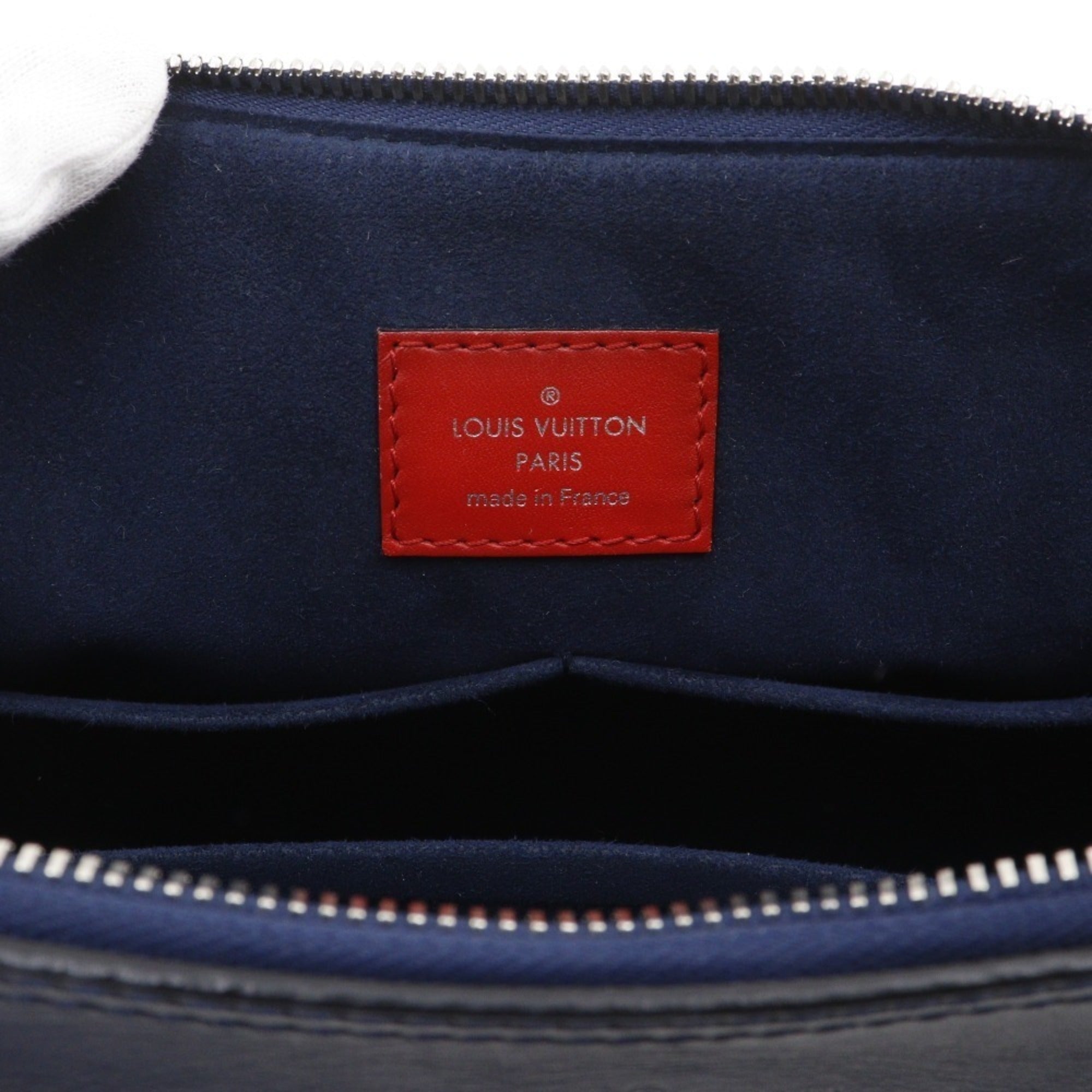 Louis Vuitton Navy Red Color Epi Leather Handbag Tote Bag (Pre-Owned)