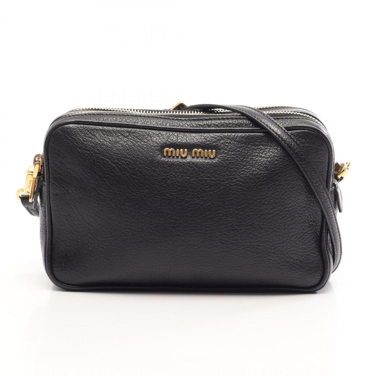 Miu Miu Black Leather Handbag Shoulder Bag (Pre-Owned)
