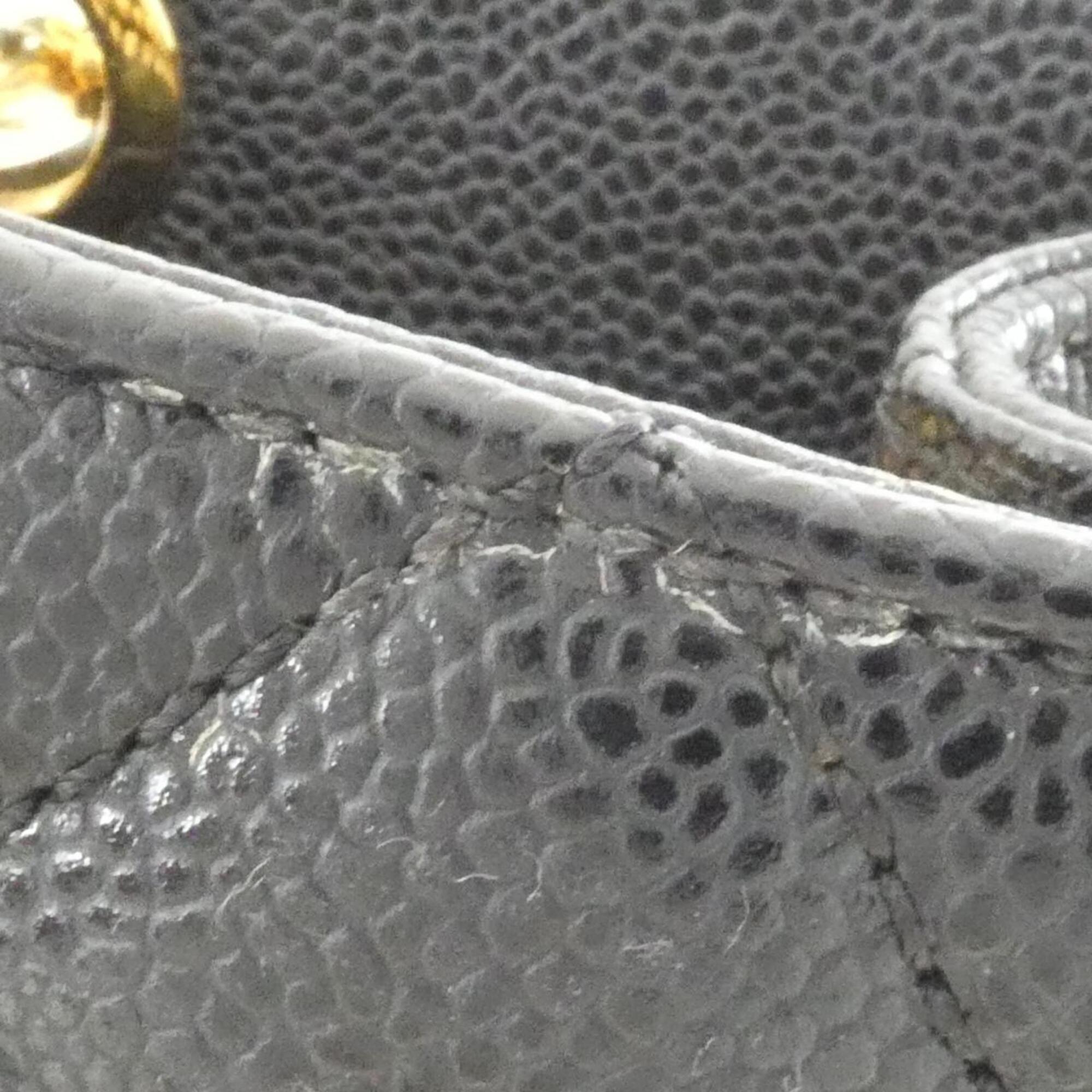 Chanel Black Grained Calfskin Shoulder Bag (Pre-Owned)