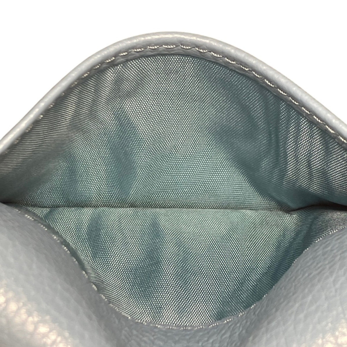 Miu Miu Light Blue Gray Leather Coin Purse/Coin Case (Pre-Owned)