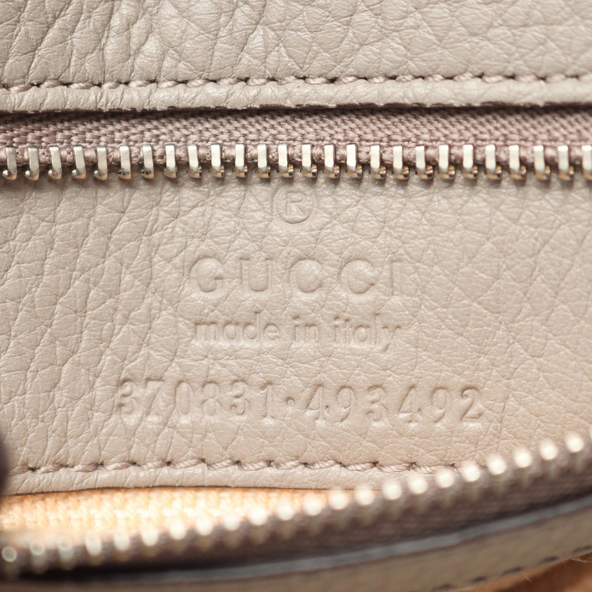 Gucci Gray Leather Handbag (Pre-Owned)