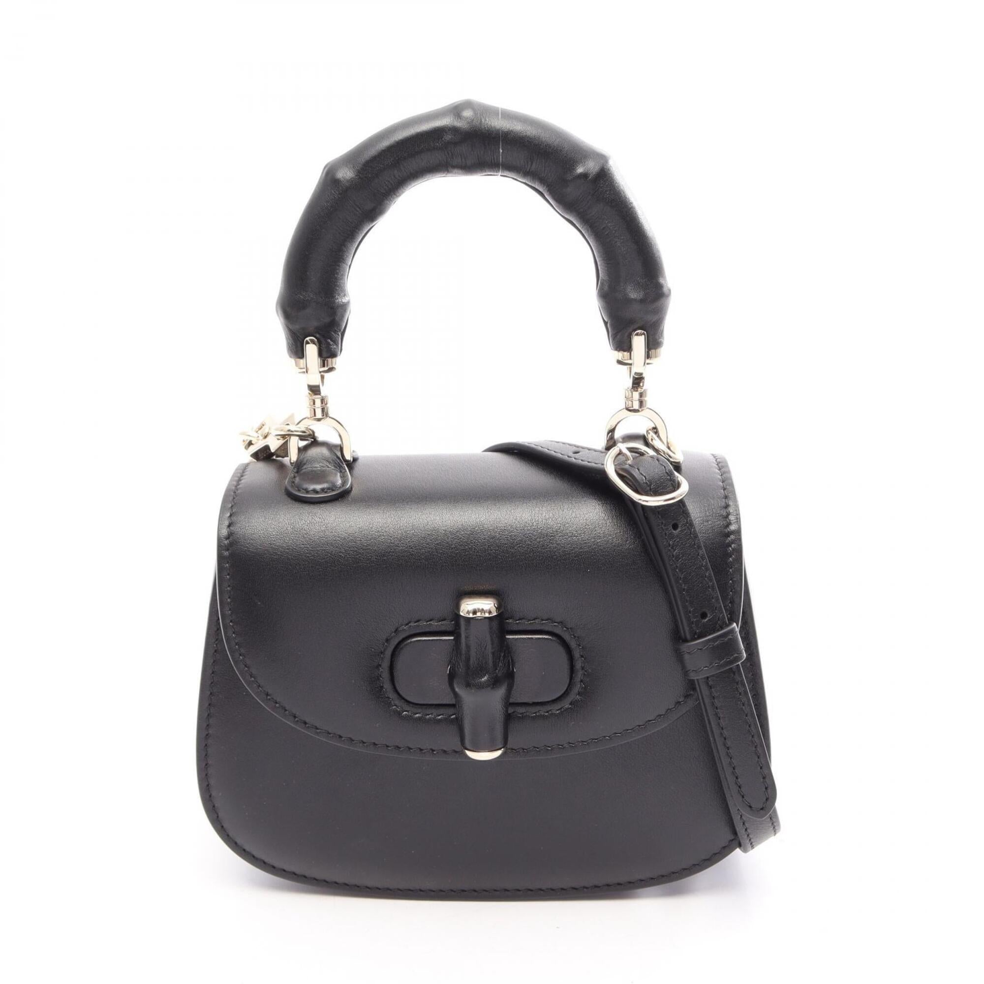 Gucci Black Leather Handbag (Pre-Owned)