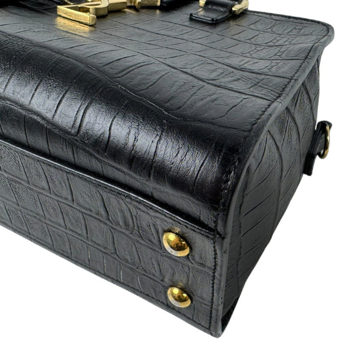 Saint Laurent Black Leather Handbag Shoulder Bag (Pre-Owned)