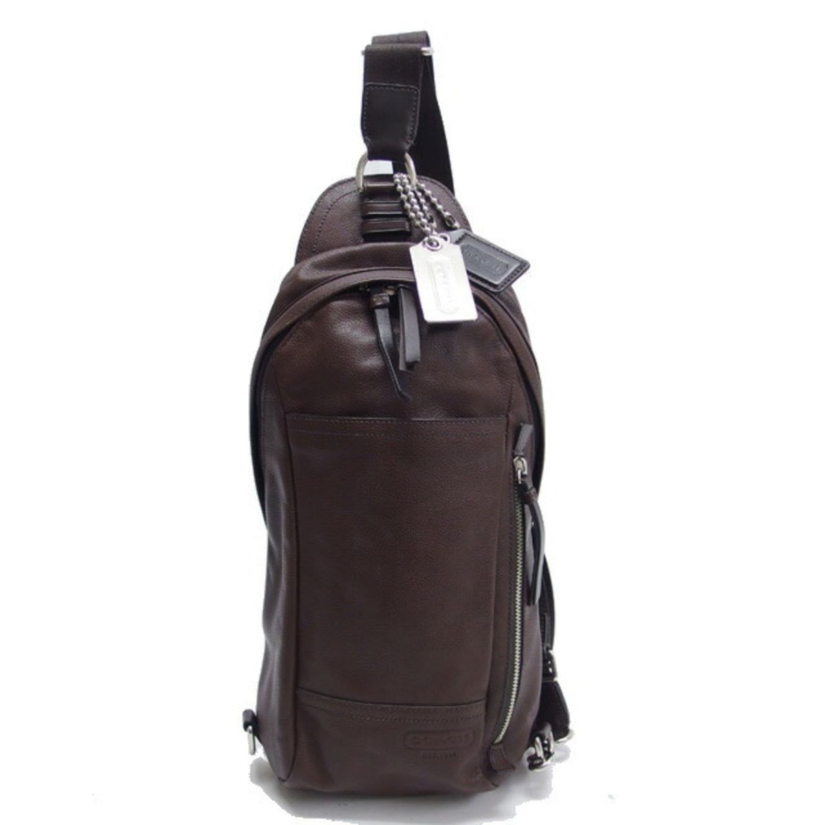 Coach Dark Brown Leather Shoulder Bag Sling Bag (Pre-Owned)