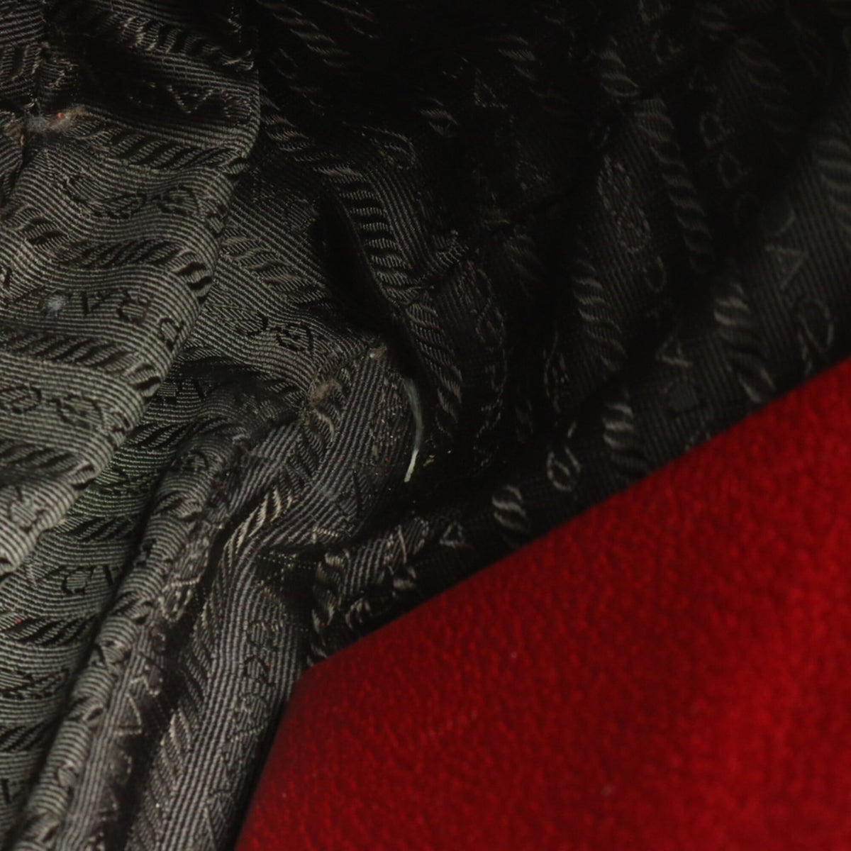 Prada Red Color Leather Boston Bag Tote Bag (Pre-Owned)