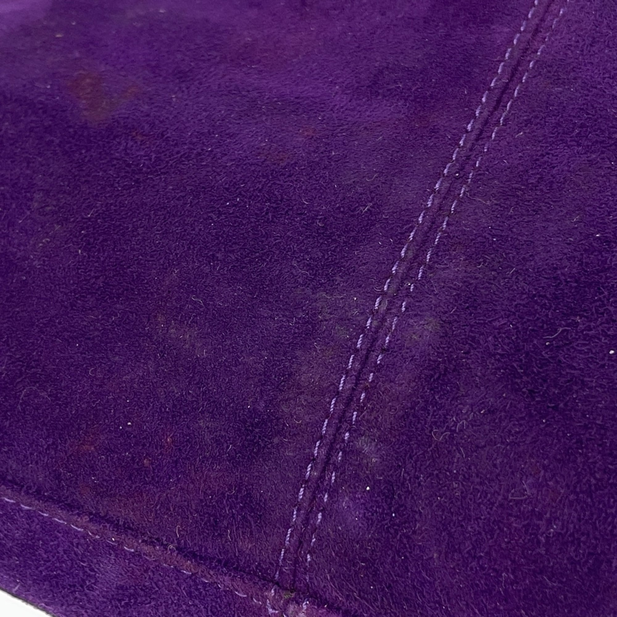 Fendi Purple Suede Leather Shoulder Bag (Pre-Owned)